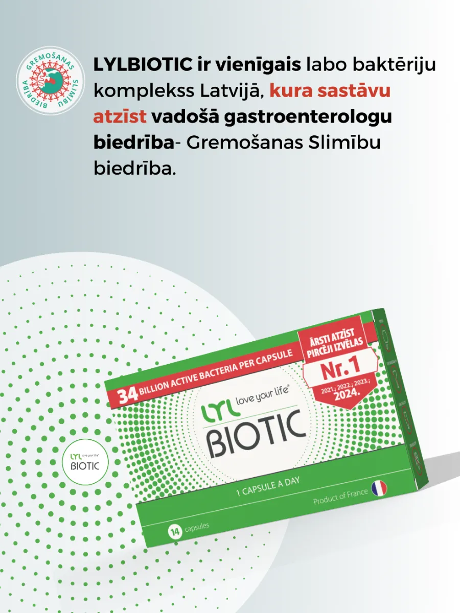 LYL BIOTIC, 14 kapsulas - Produkta attēls 4