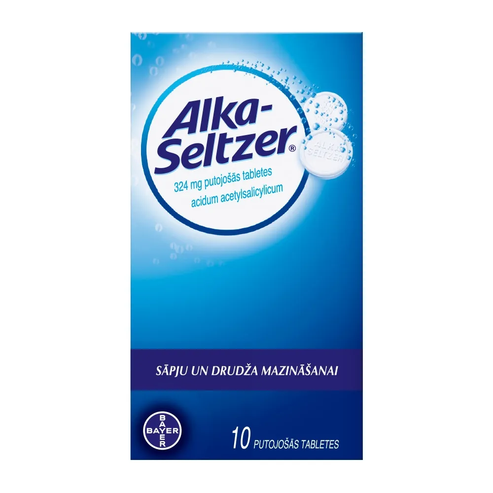 ALKA-SELTZER 324MG PUTOJOŠĀS TABLETES N10 - Produkta attēls 
