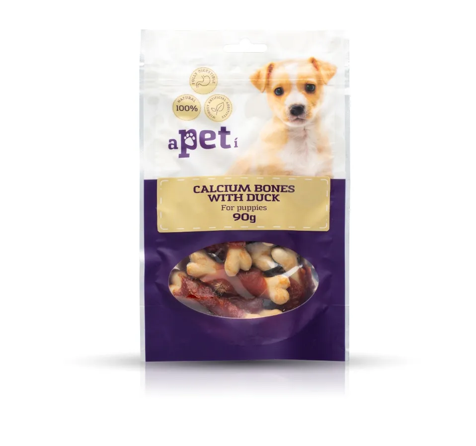 APETI KAULI AR PĪLES FILEJU UN KALCIJU SUŅIEM/KUCĒNIEM 90G - Produkta attēls 