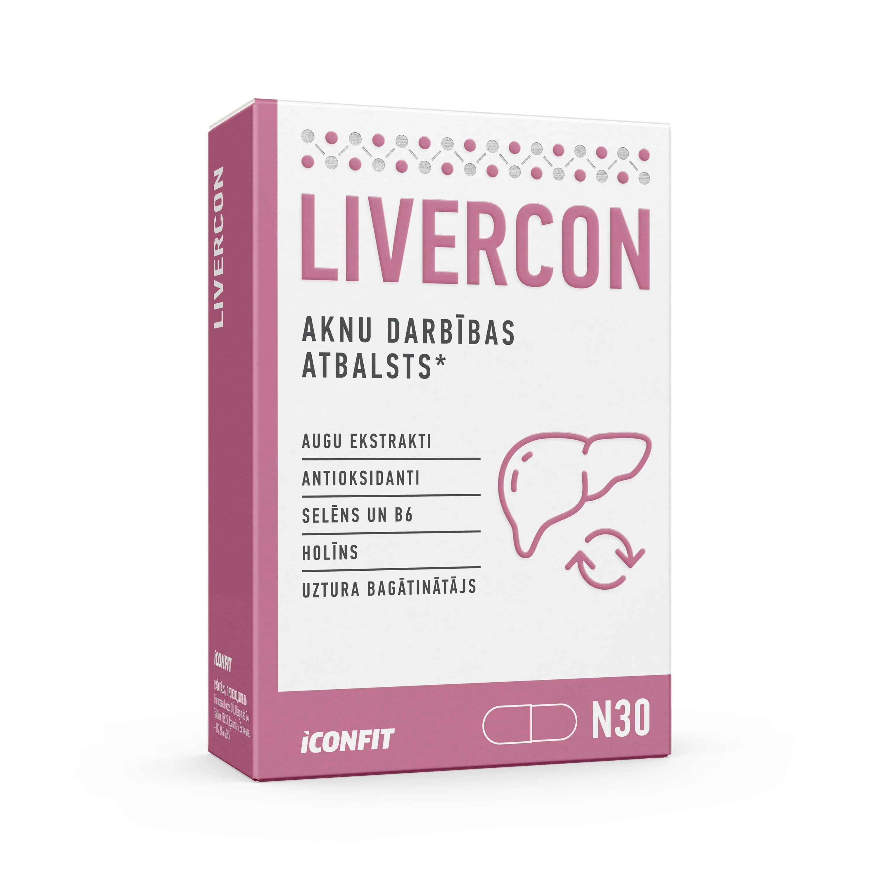 ICONFIT Livercon kapsulas, 30 gab. - Produkta attēls 