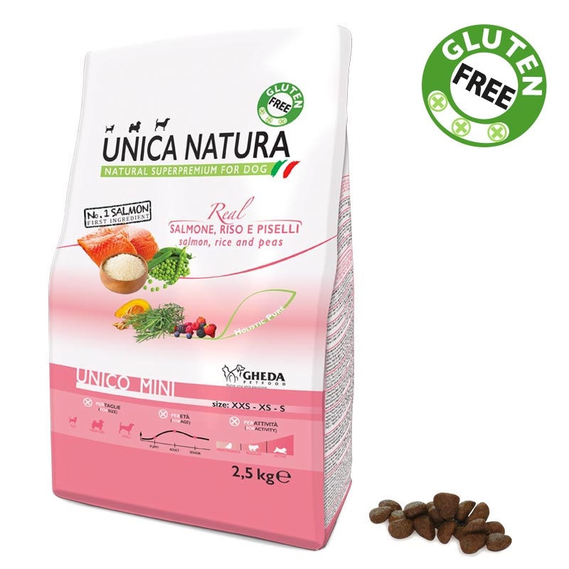 GH UNICA NATURA SUŅU MINI LASIS/RĪSI/ZIRŅI 2.5KG - Produkta attēls 