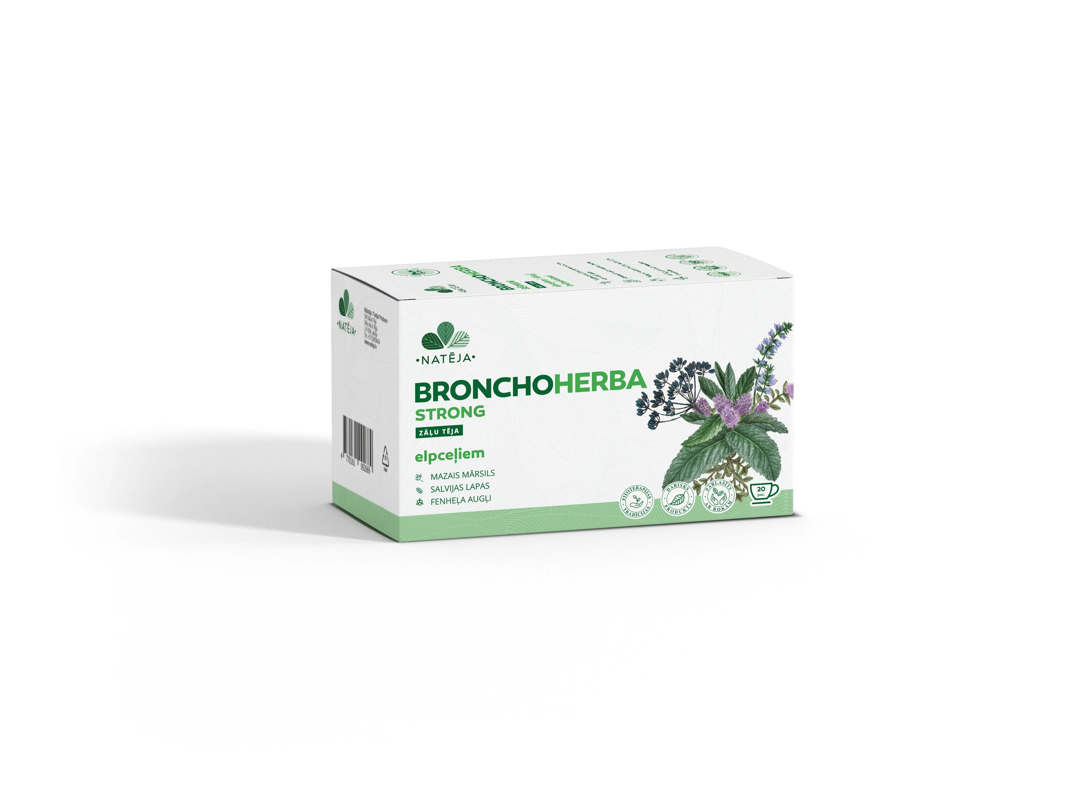 NATĒJA Bronchoherba Strong, 20 gab - Produkta attēls 