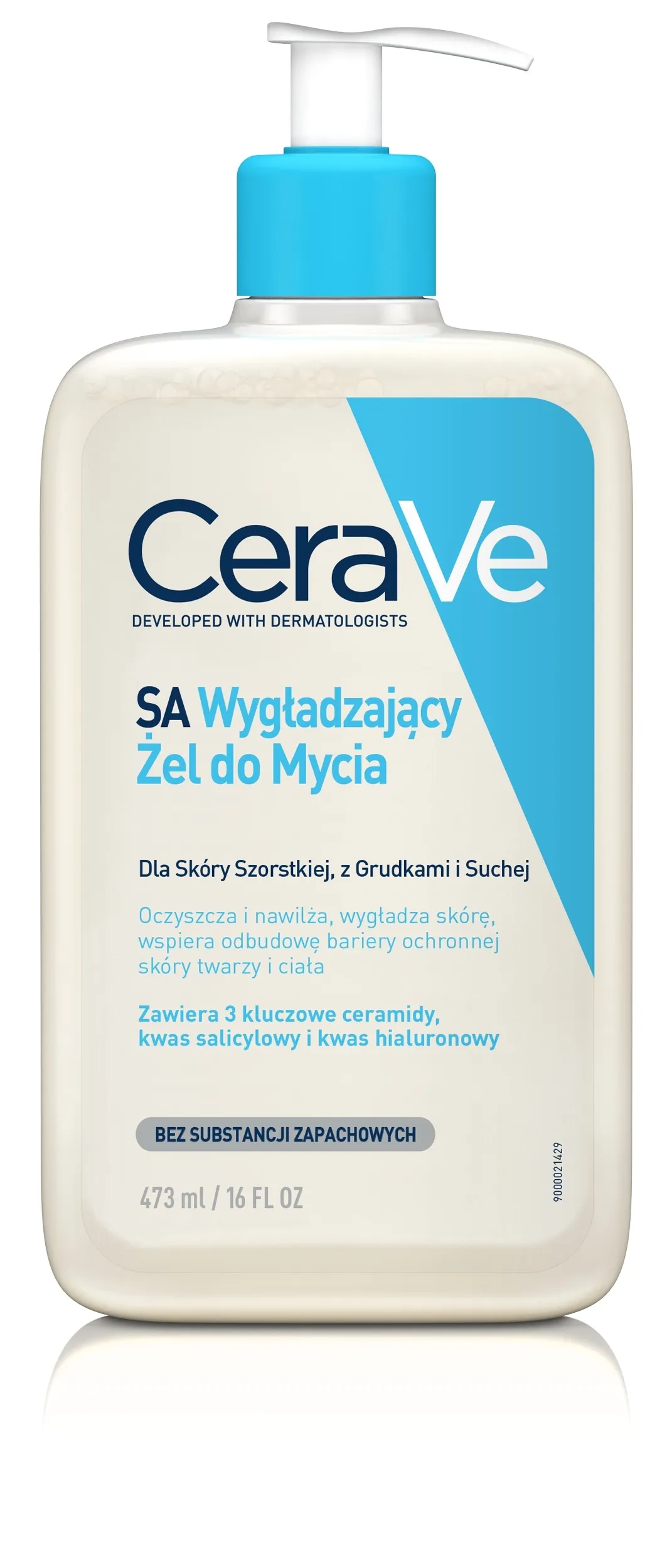 CERAVE SA mazgāšanas gels raupjai un sausai ādai, 473 ml - Produkta attēls 