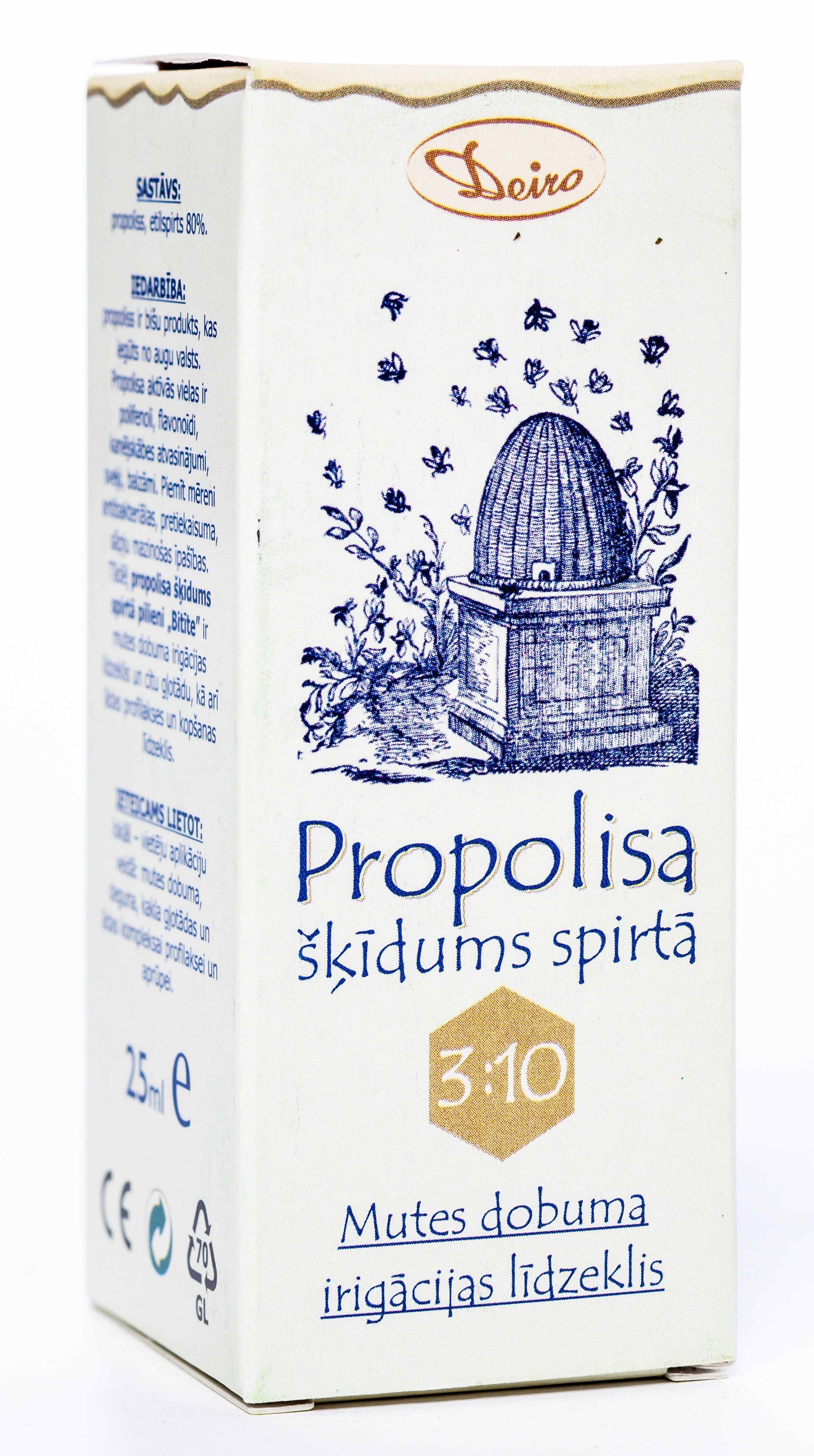 PROPOLISA SPIRTA ŠĶĪDUMS "BITĪTE" 3:10 25ML - Produkta attēls 