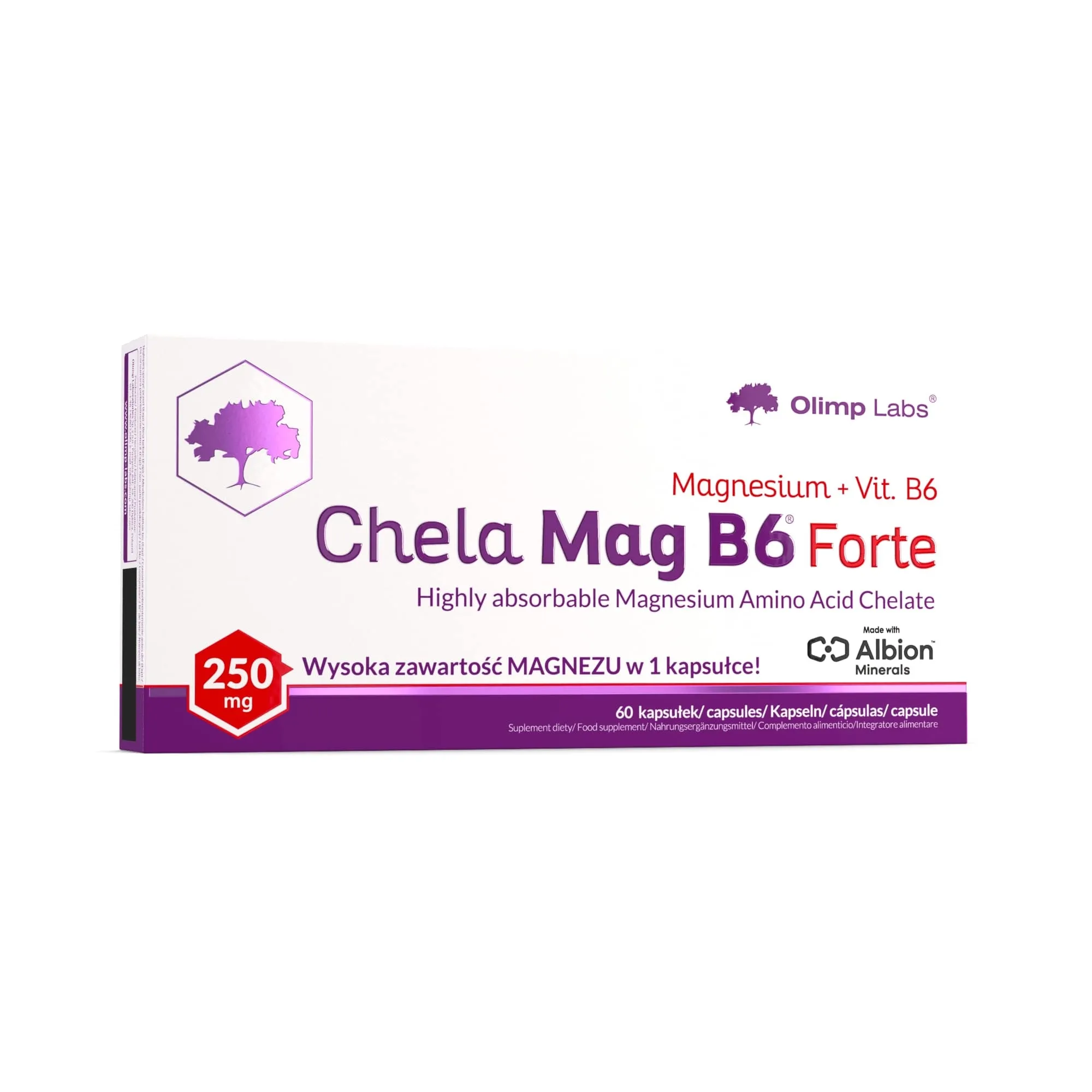 OLIMPLABS Chela Mag B6 Forte kapsulas, 60 gab. - Produkta attēls 