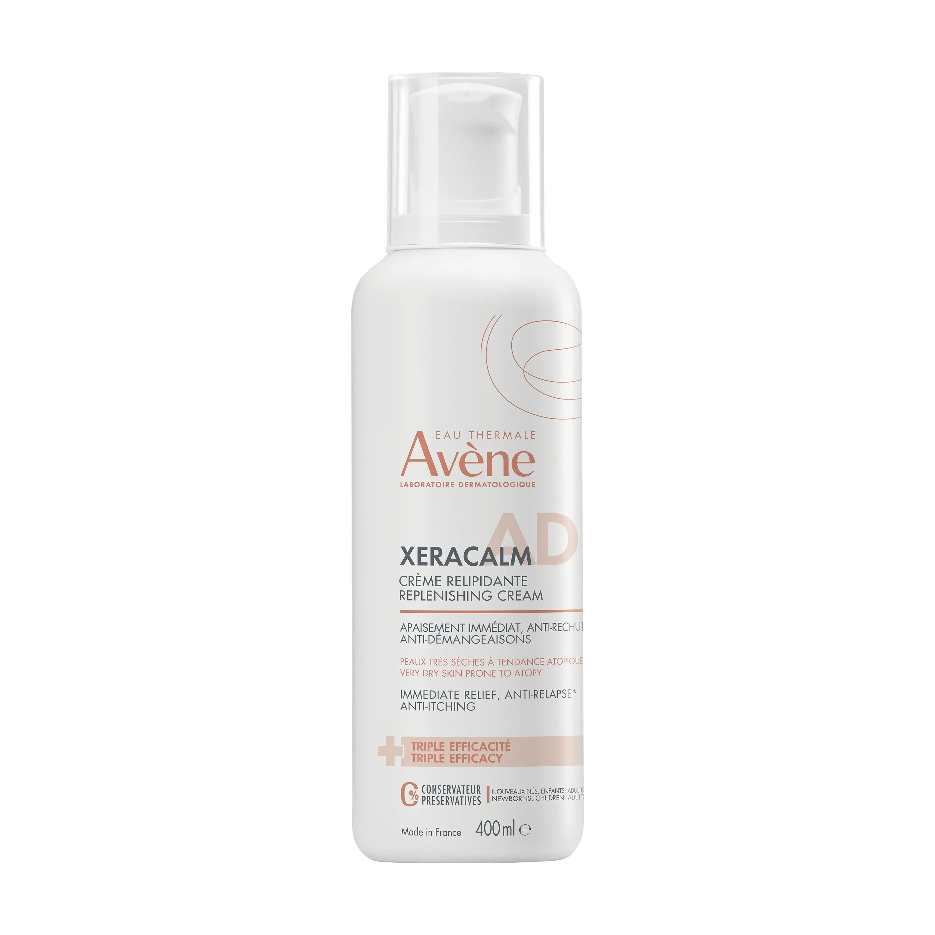 AVENE Xeracalm A.D. lipīdus atjaunojošs krēms ķermenim, 400 ml - Produkta attēls 