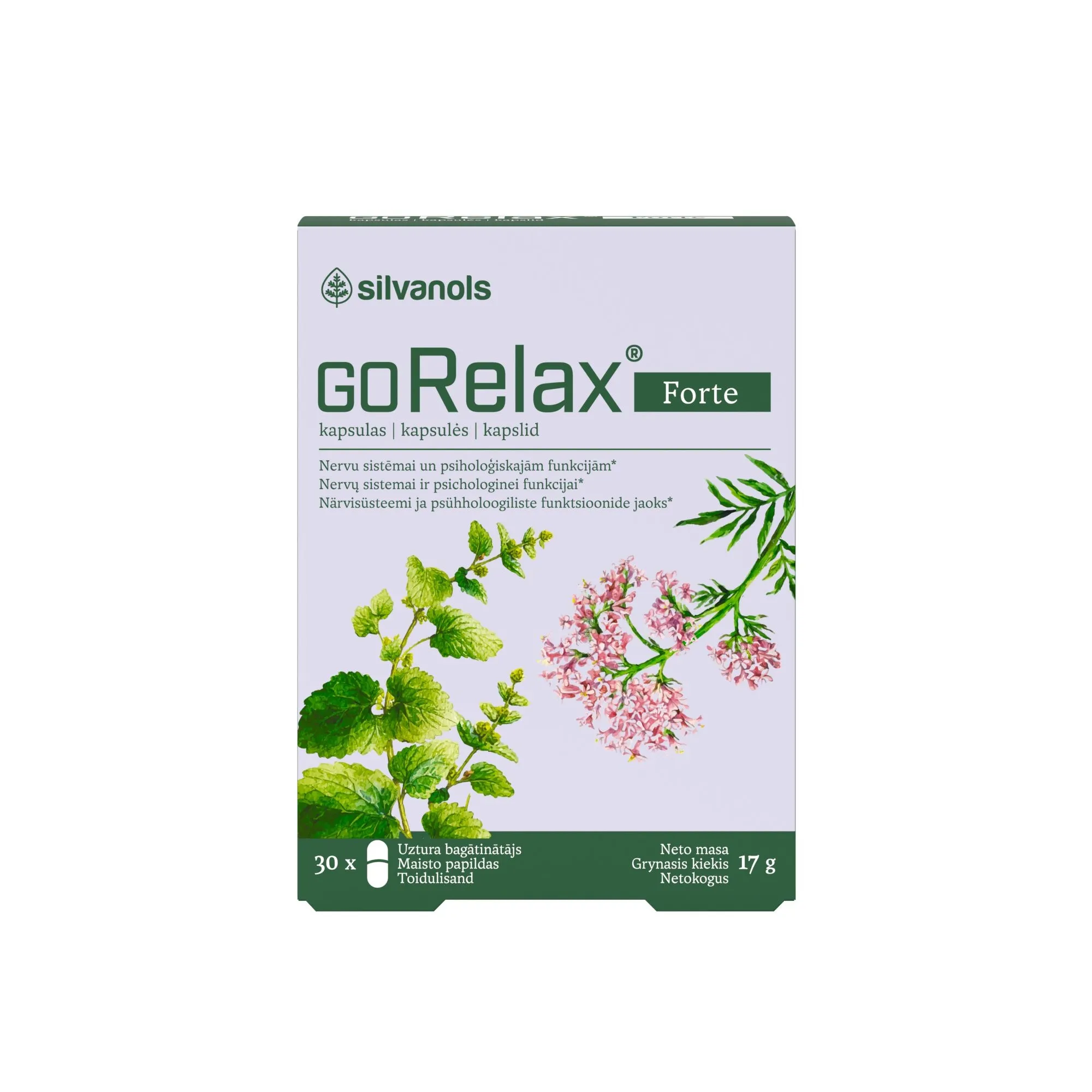 GORELAX Forte kapsulas, 30 gab - Produkta attēls 