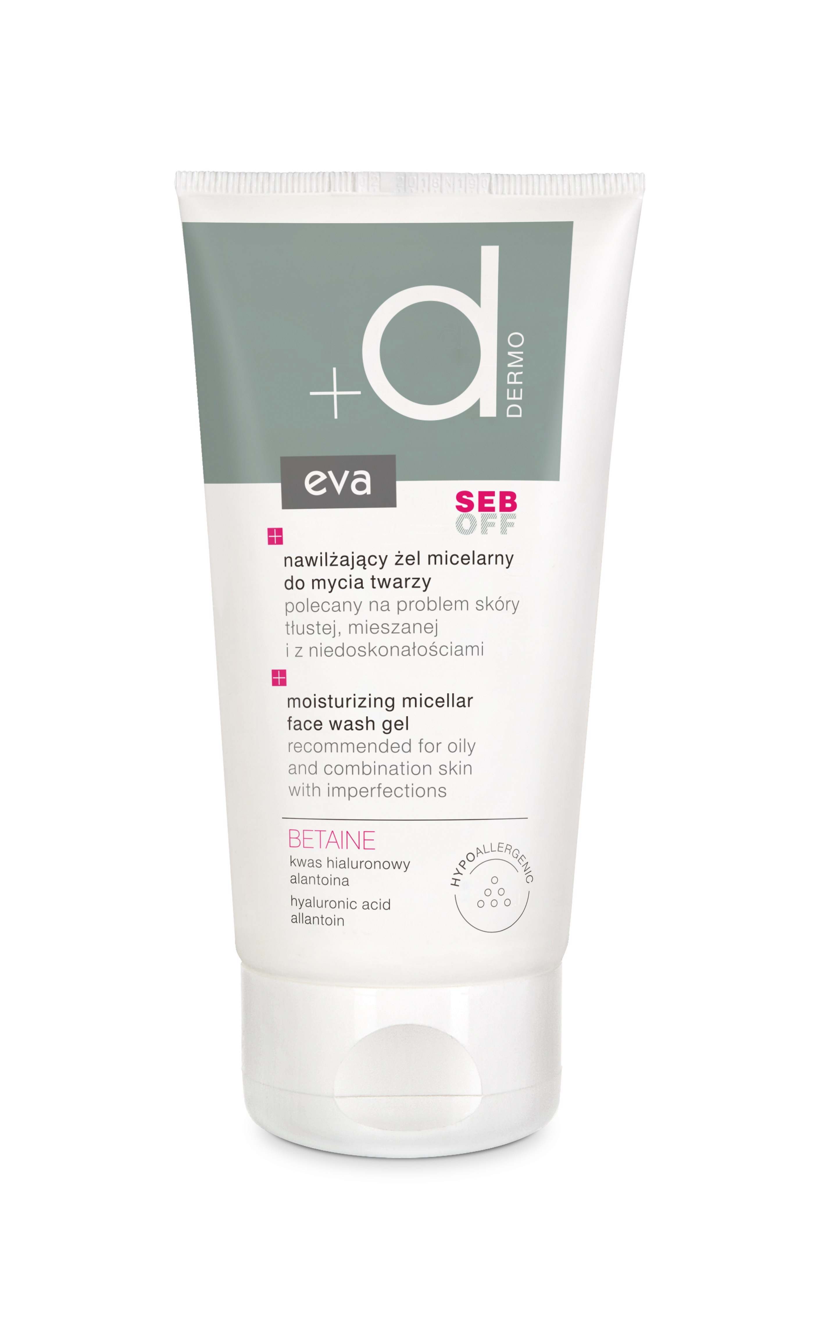 EVA DERMO Seb Off mitrinošs micelārais gels sejas mazgāšanai, 150 ml - Produkta attēls 