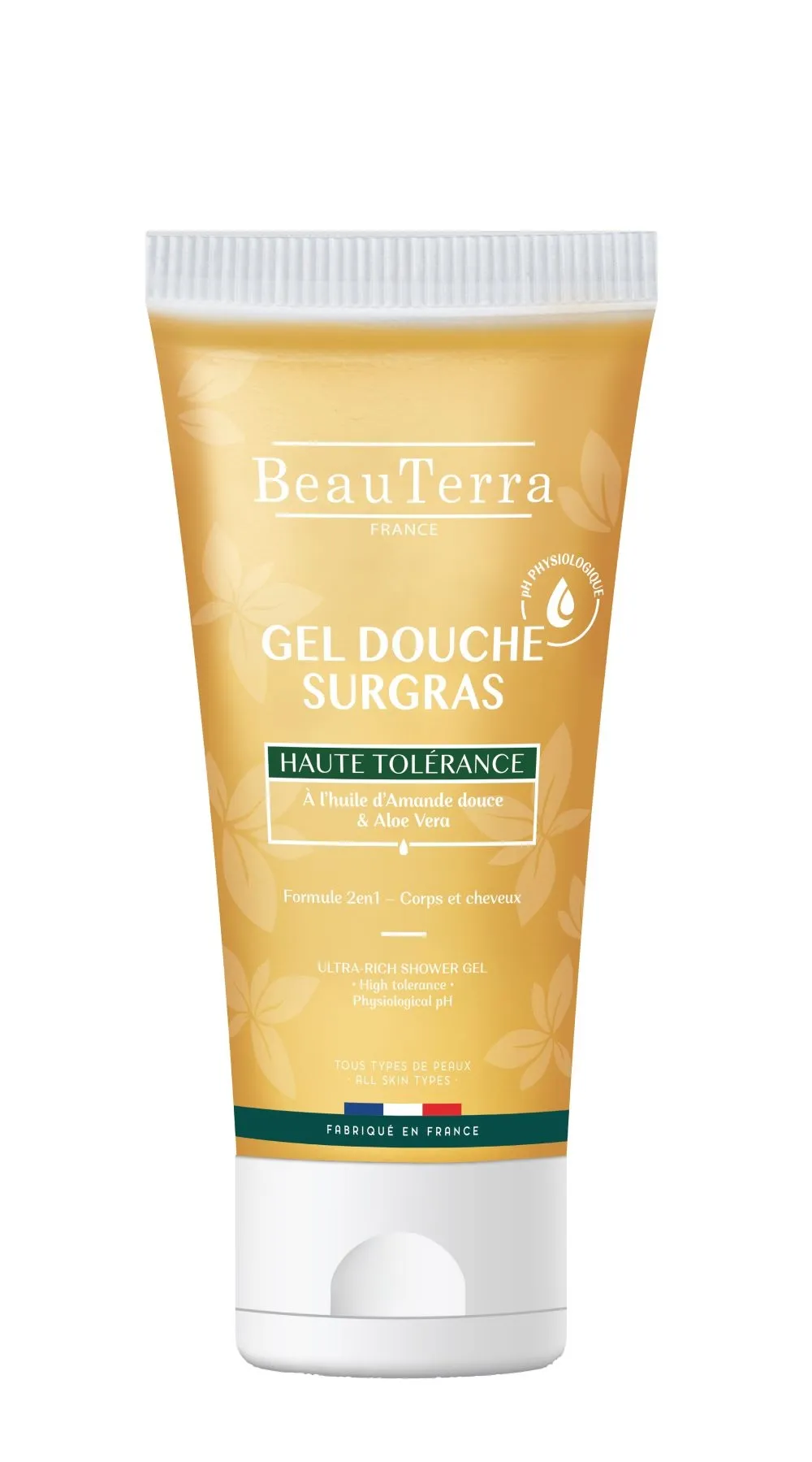 BEAUTERRA hipoalerģiskā dušas želeja ar mandeļu eļļu, 200 ml - Produkta attēls 
