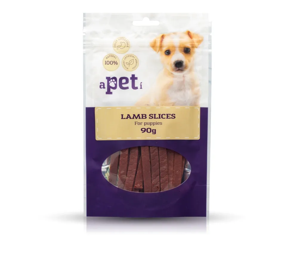 APETI JĒRA GAĻAS STRĒMELES SUŅIEM/KUCĒNIEM 90G - Produkta attēls 