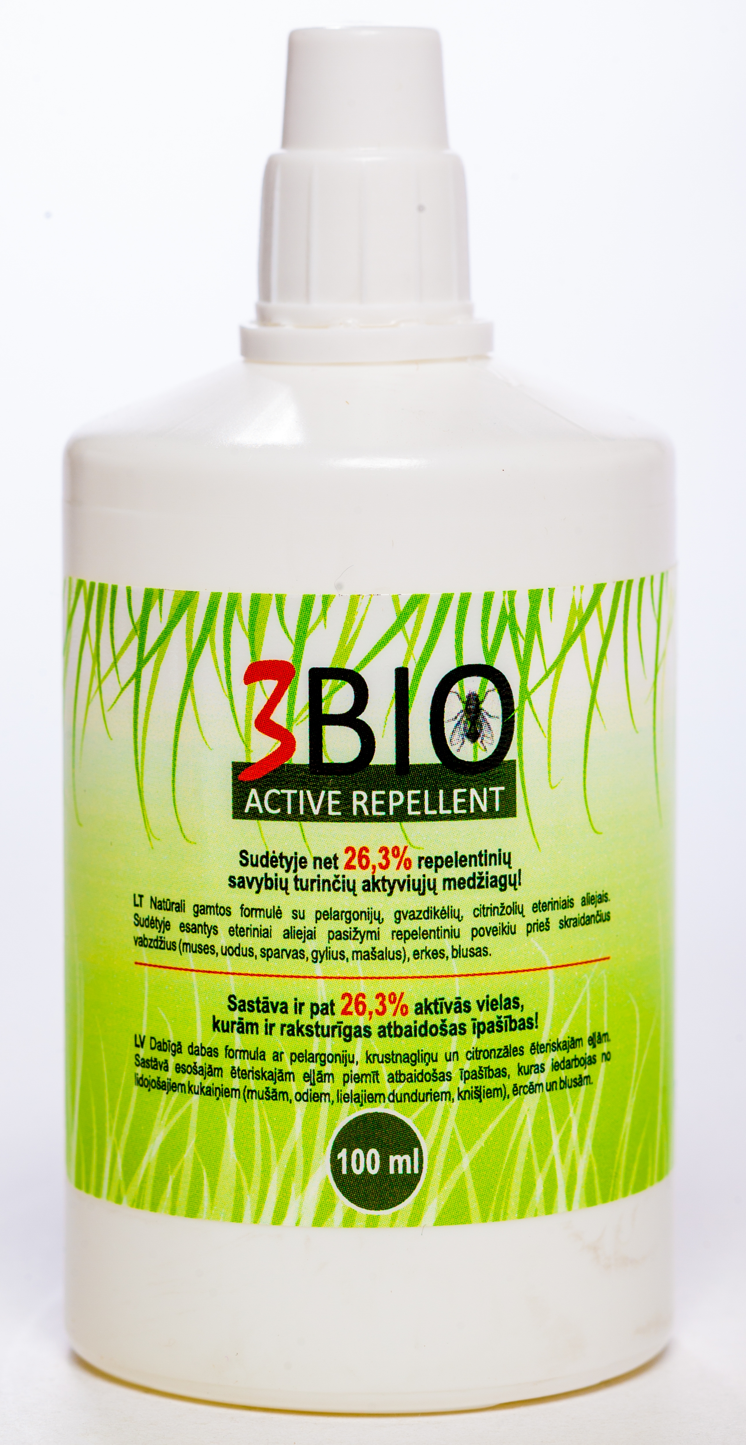 3BIO ACTIVE REPELLENT 100ML - Produkta attēls 