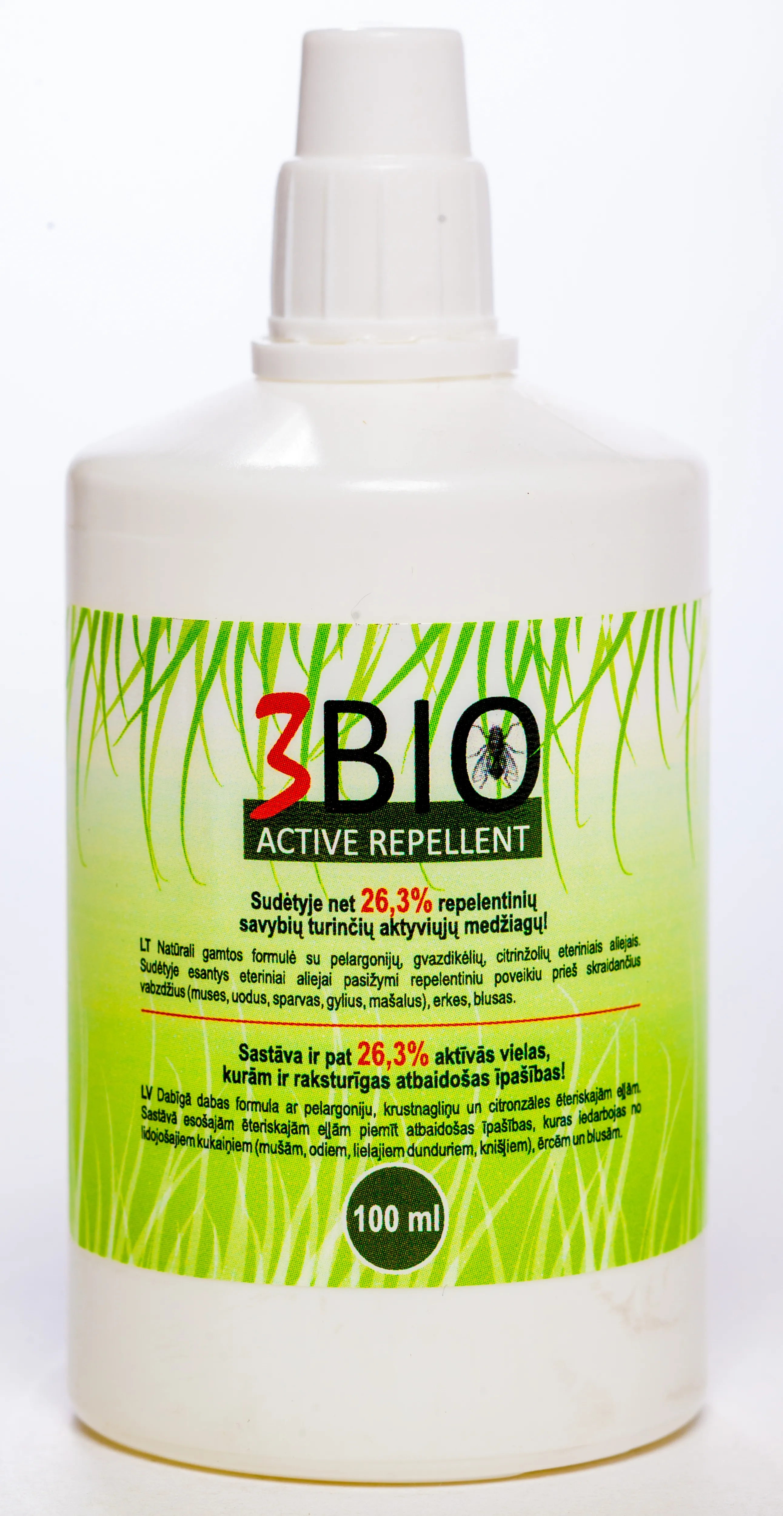 3BIO ACTIVE REPELLENT 100ML - Produkta attēls 
