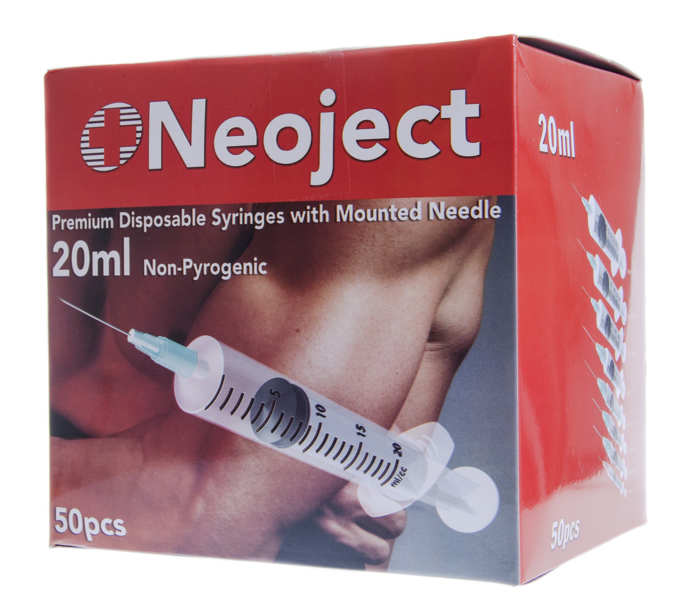 NEOJECT syringe 20 ml + adata 21 g, 50 gab. - Produkta attēls 