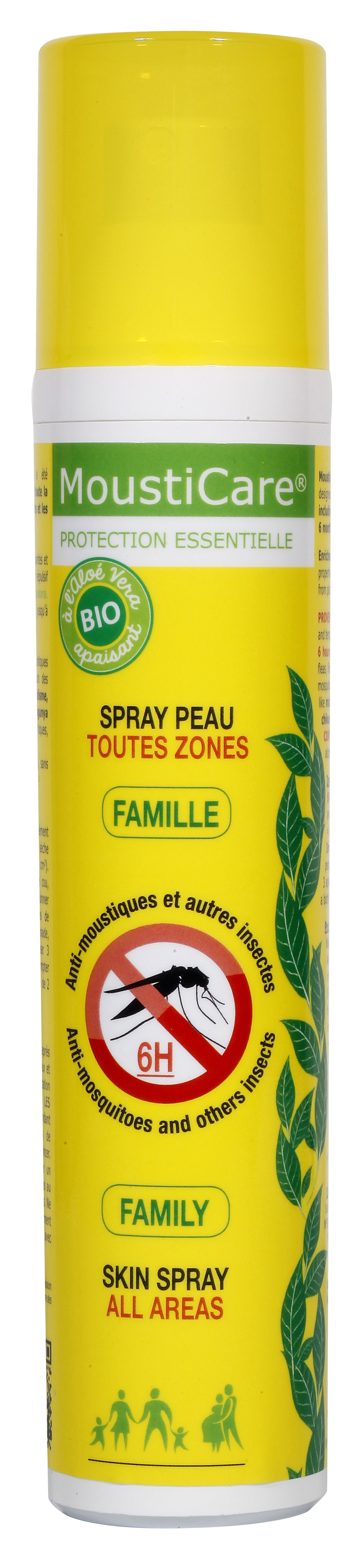 MOUSTICARE Pretodu-ērču sprejs ar iedarbību līdz 6H, 125 ml - Produkta attēls 