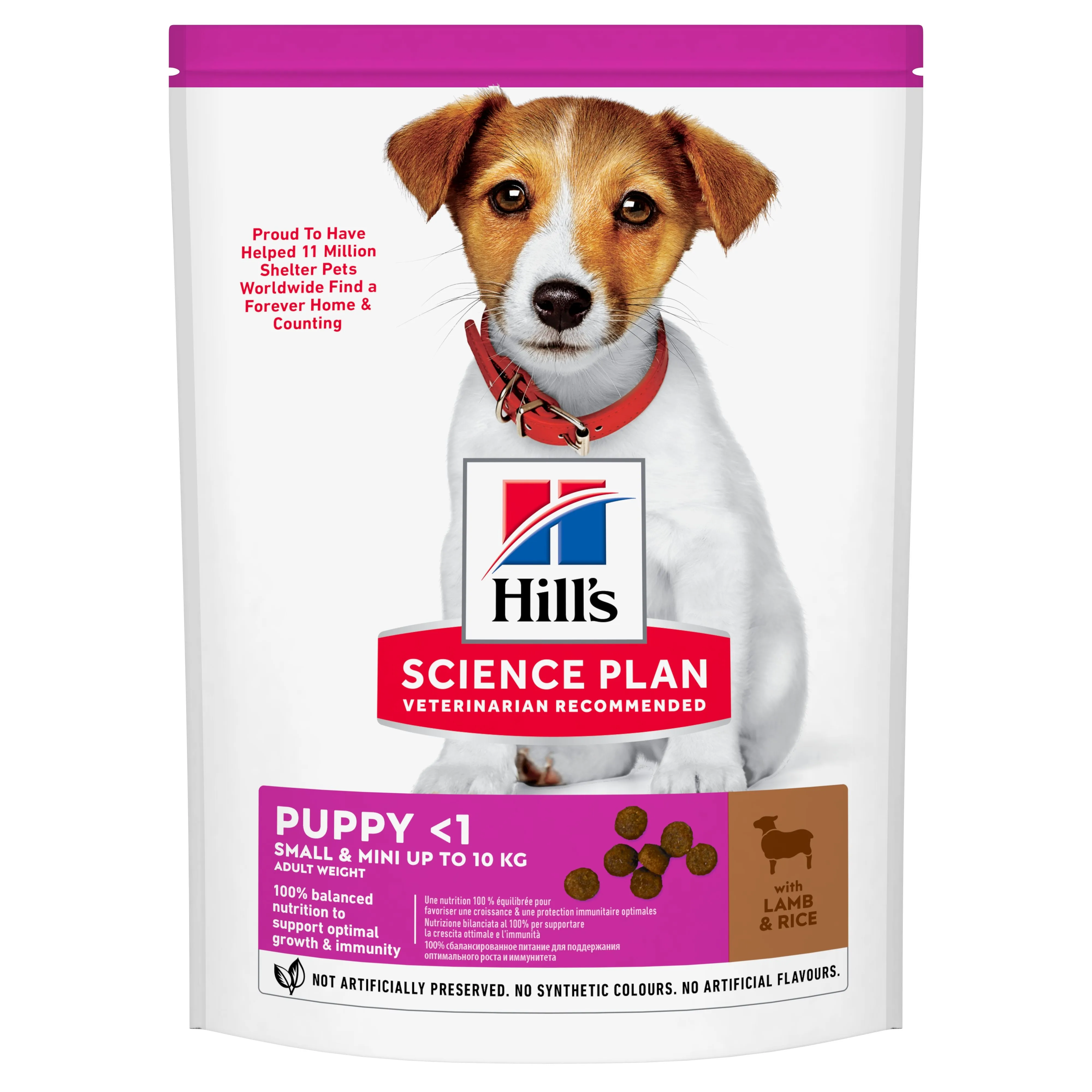 Hills kucēnu sausā barība mazām šķirnēm jērs/rīsi 300g - Produkta attēls 