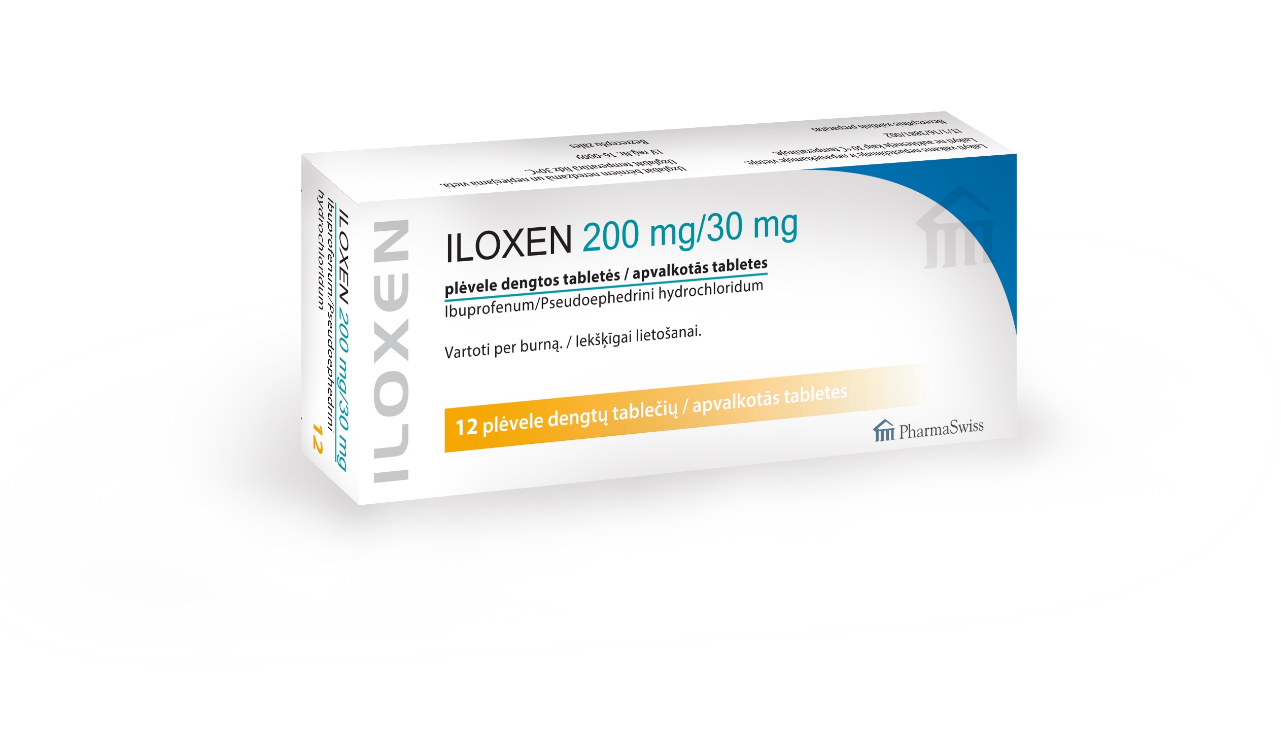 ILOXEN 200MG/30MG TBL N12 - Produkta attēls 