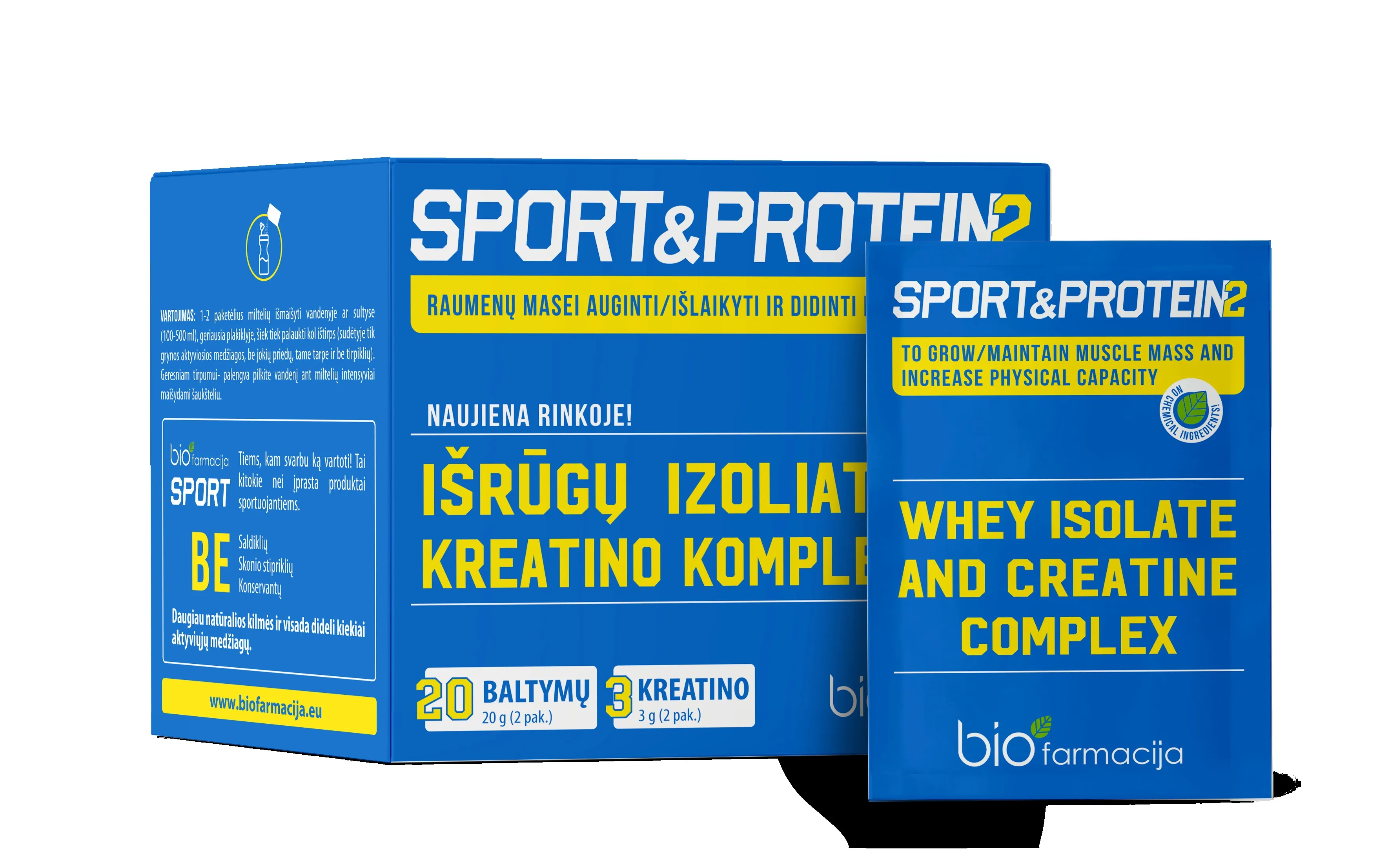 SPORT&PROTEIN2 pulveris paciņās, 28 gab - Produkta attēls 