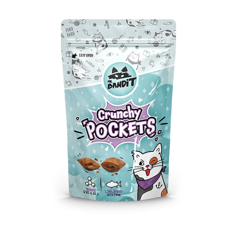MR.BANDIT CAT KRAUKŠĶĪGI CEPUMI AR TUNČA PILDĪJUMU 40G - Produkta attēls 