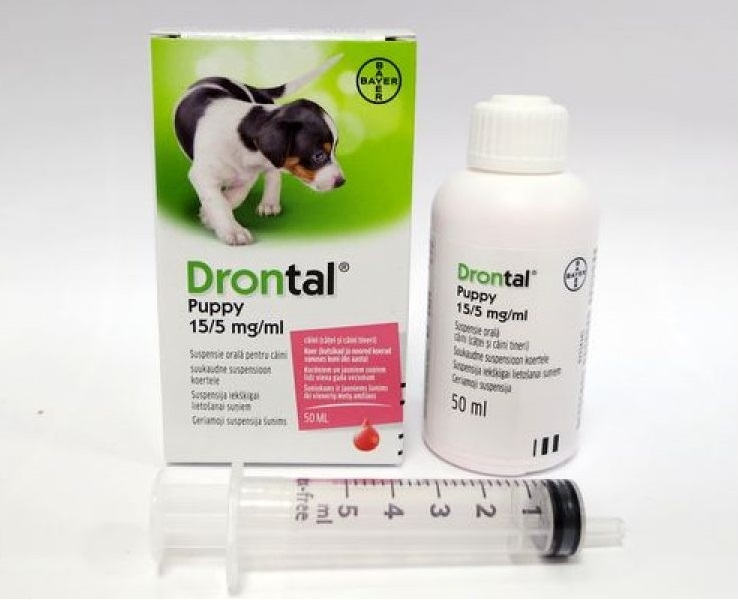 DRONTAL PUPPY SUSP 50ML KUCĒNIEM - Produkta attēls 
