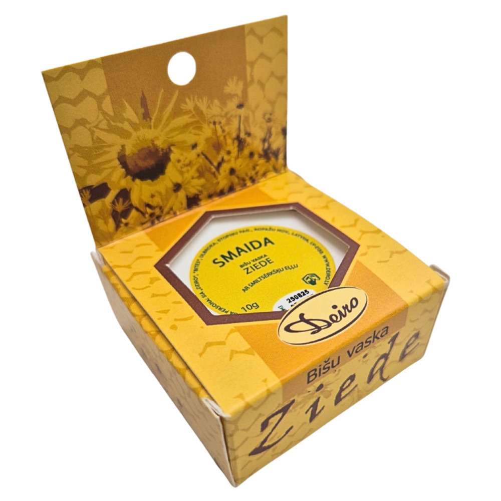 SMAIDA Bišu vaska ziede ar smiltsērkšķu eļļu, 10 g - Produkta attēls 