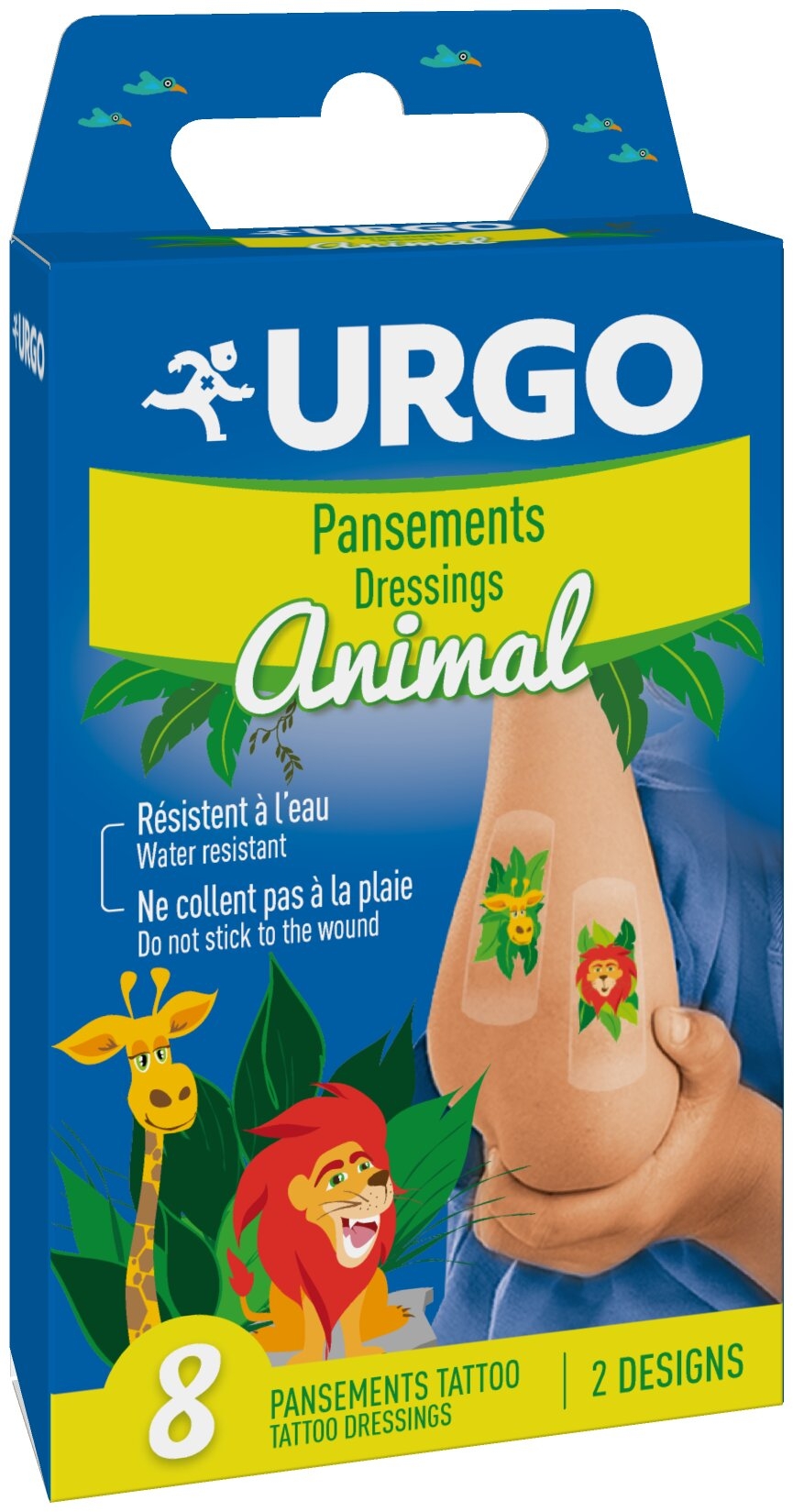 URGO TATTOO plāksteri bērniem 2,5 x 7,5 cm, 8 gab. - Produkta attēls 