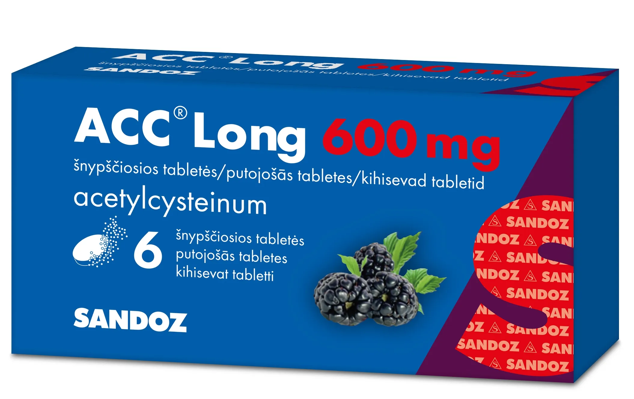 ACC 600mg putojošās tabletes, 6 gab. - Produkta attēls 
