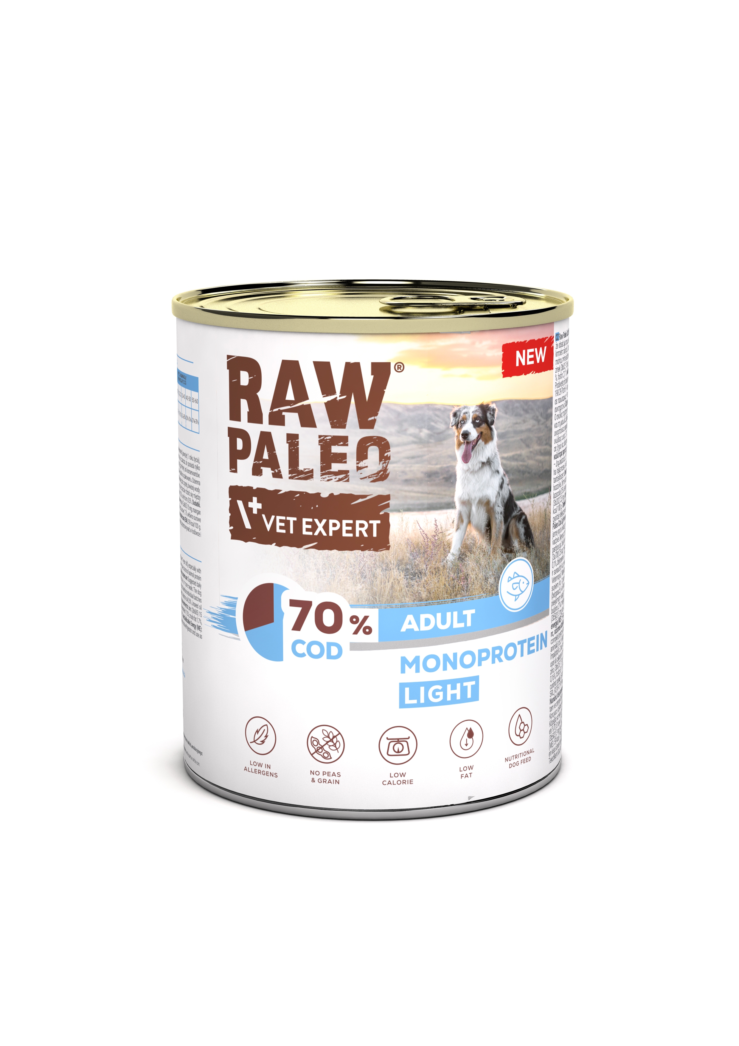 RAW PALEO SUŅU KONS  LIGHT MENCA 800G - Produkta attēls 