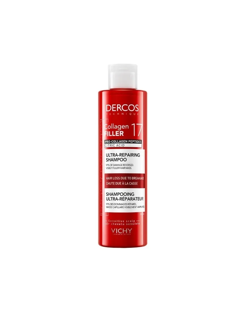 VICHY Dercos Collagen 17 Filler īpaši atjaunojošs šampūns, 200ml - Produkta attēls 
