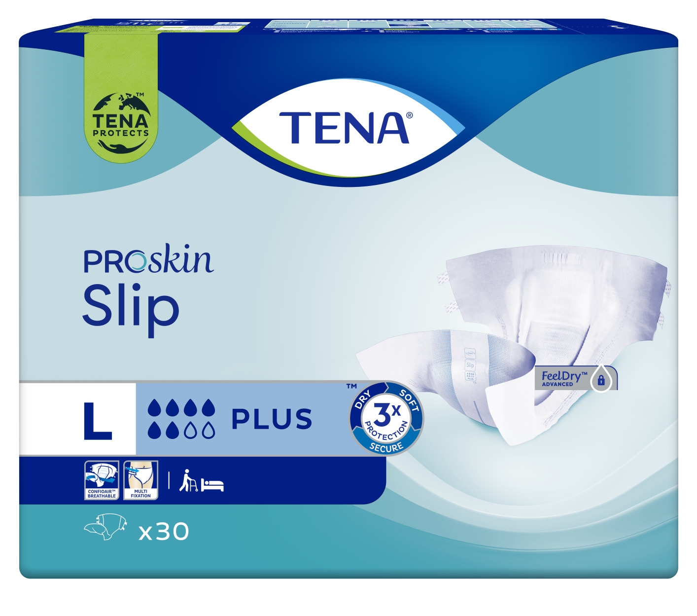 TENA Slip Plus autiņbikses, L izmērs, 30 gab. - Produkta attēls 