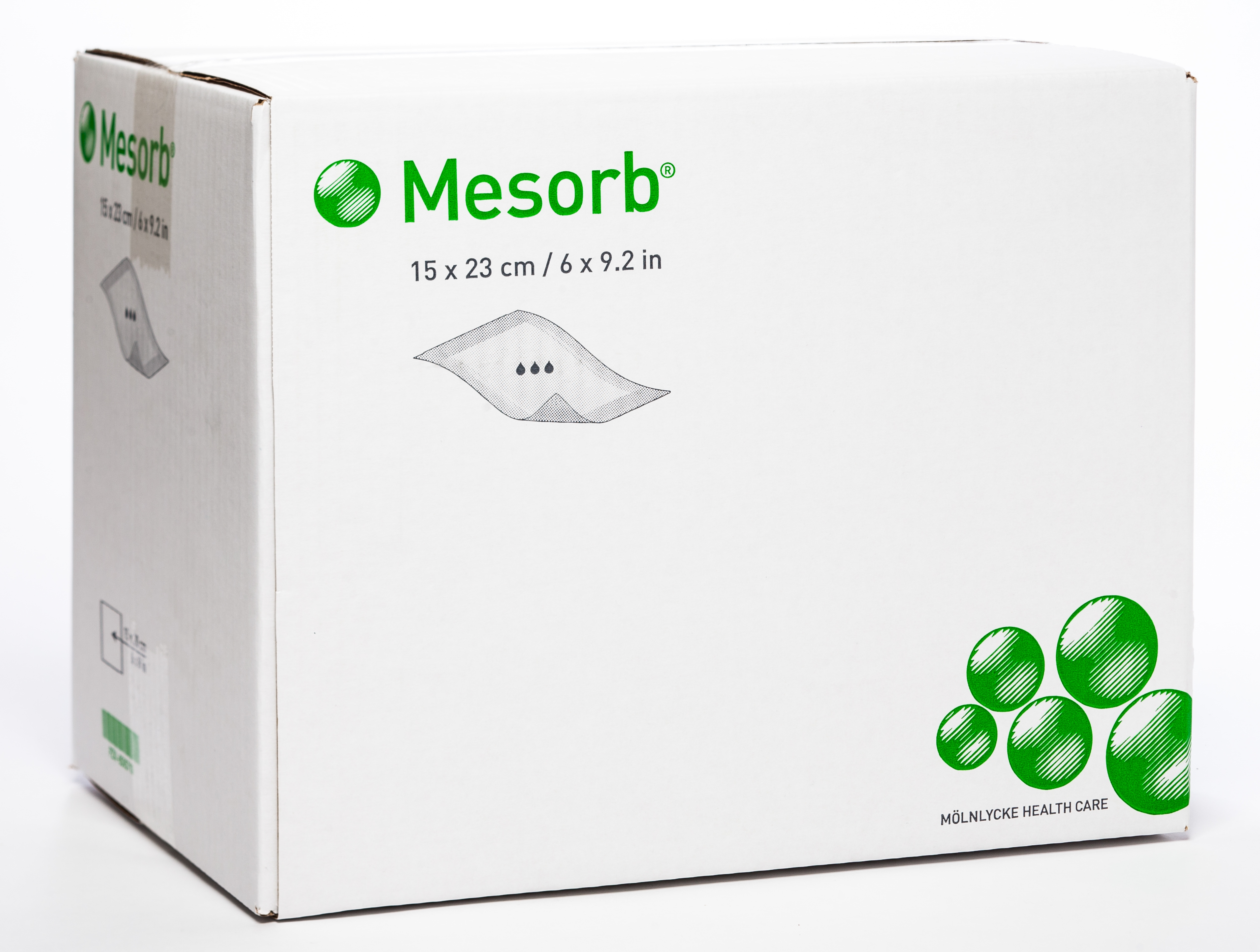 MESORB absorbējošs pārsējs 15 x 23 cm, 50 gab - Produkta attēls 