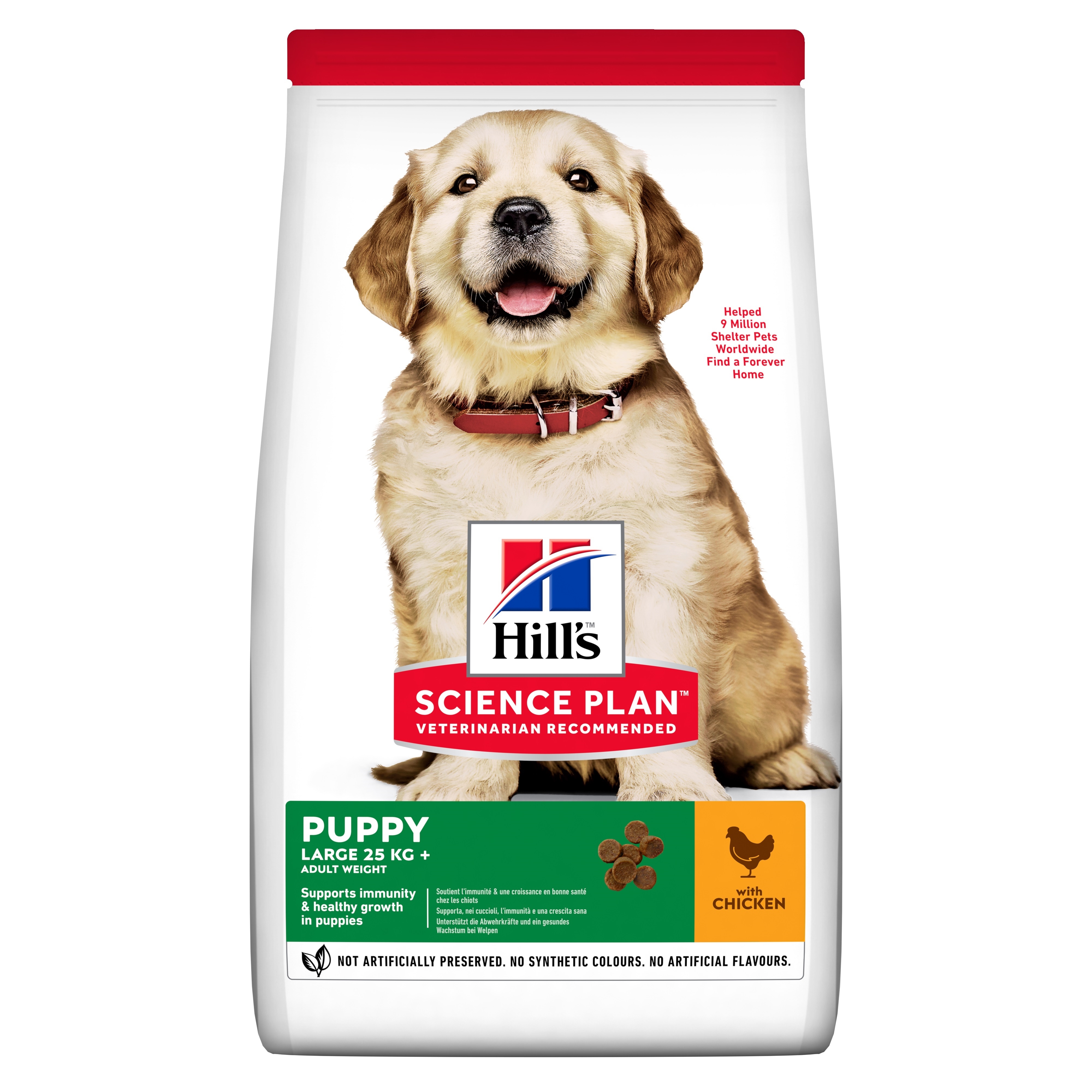 Hills kucēnu sausā barība lielām šķirnēm vista 2,5kg - Produkta attēls 