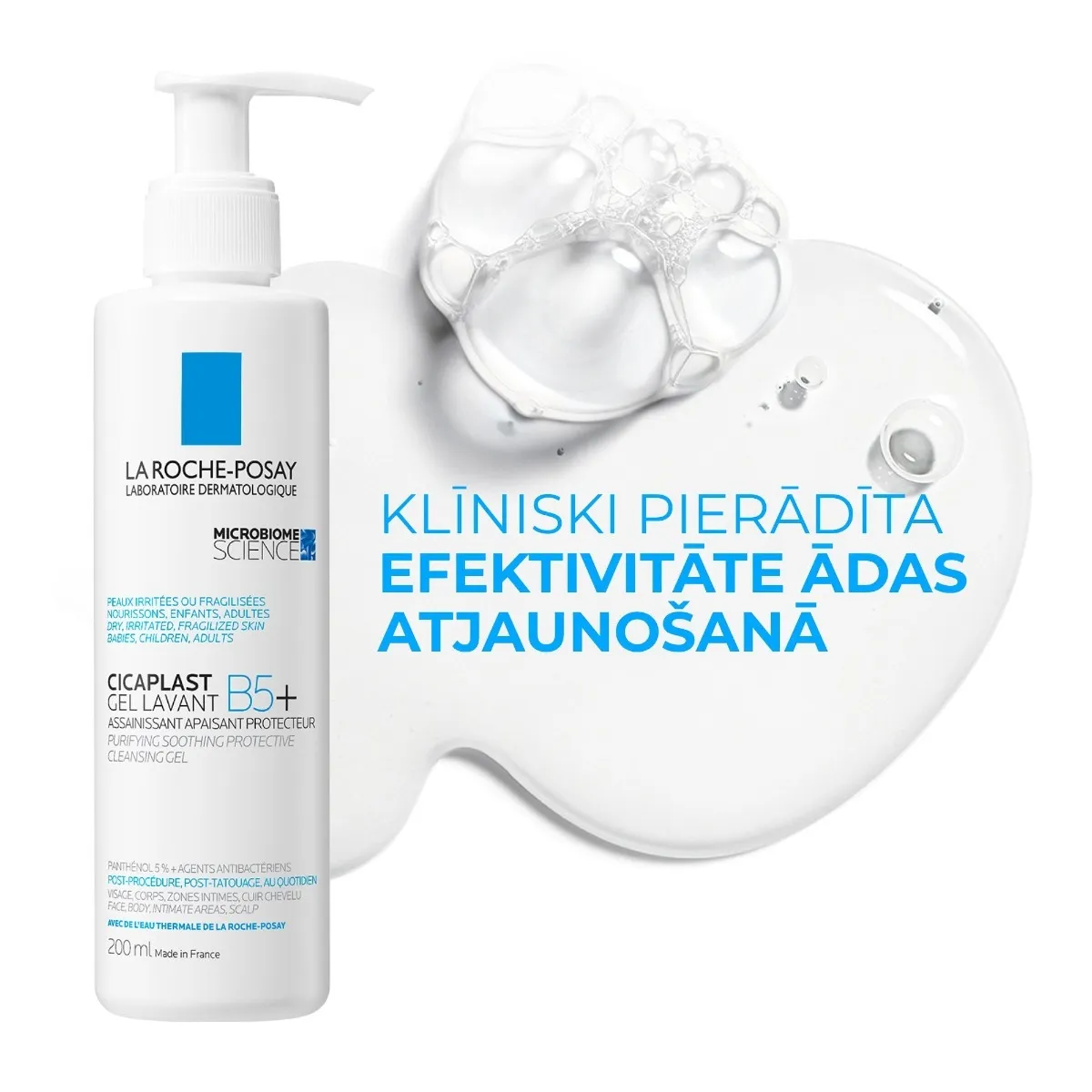 LA ROCHE-POSAY Gel Lavant B5 attīrošs gēls, 200 ml - Produkta attēls 2