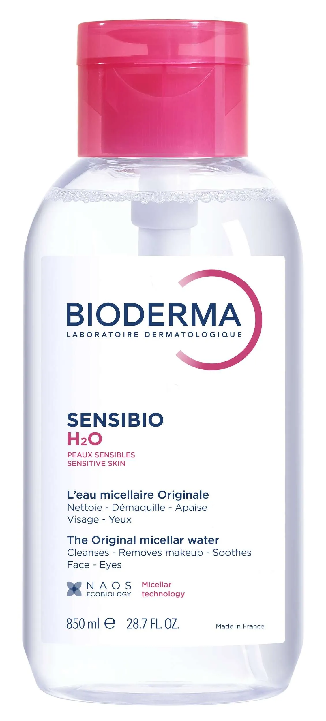 BIODERMA Sensibio H2O micelārais ūdens, 850 ml - Produkta attēls 