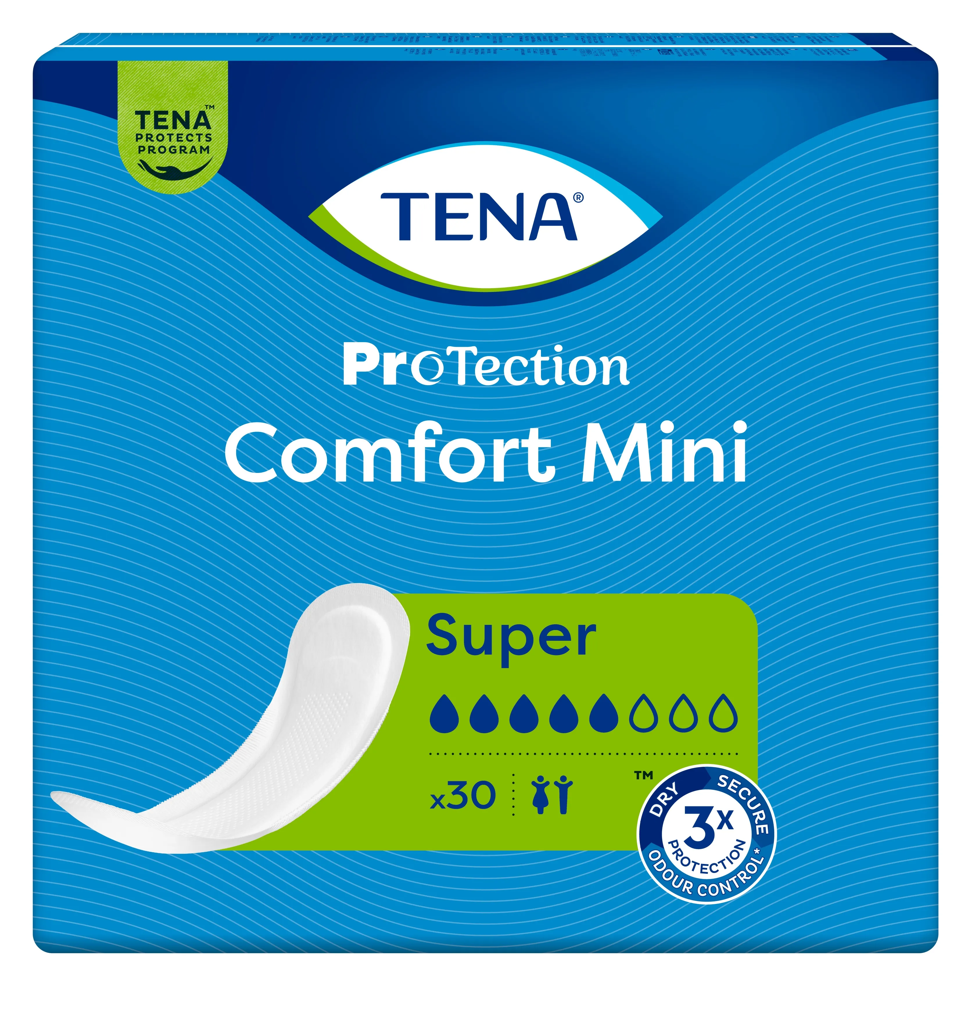 TENA Comfort Mini Super uzsūcošās paketes, 30 gab. - Produkta attēls 