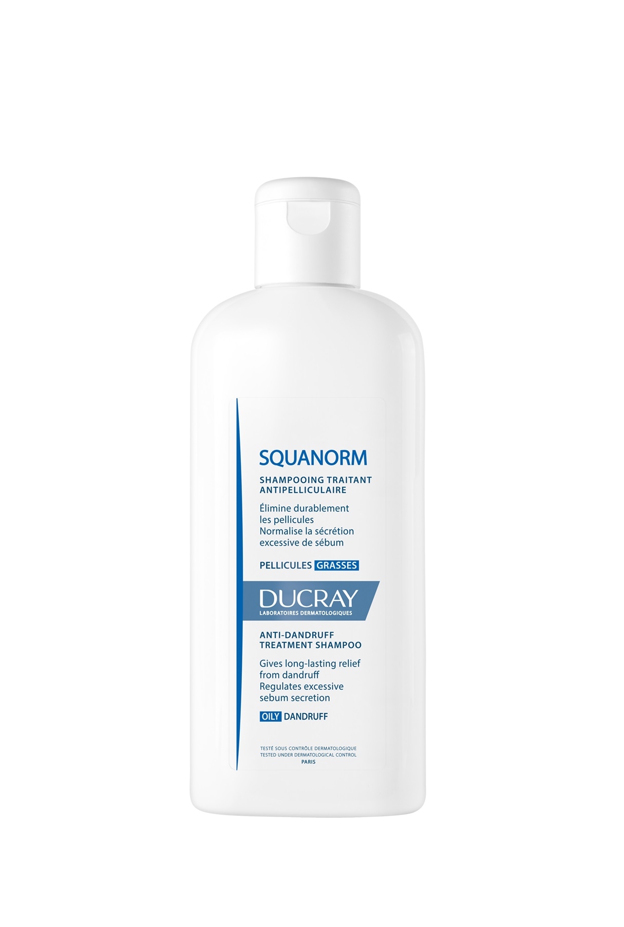 DUCRAY Squanorm šampūns taukainām blaugznām, 200ml - Produkta attēls 