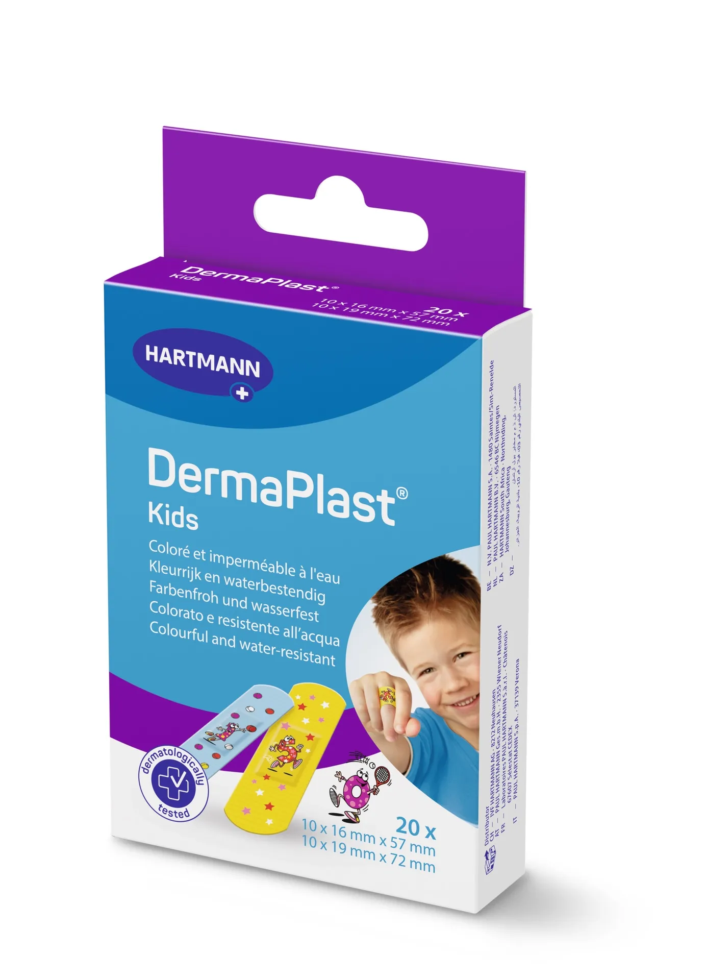 DERMAPLAST Kids plāksteri (2 izm.), 20 gab. - Produkta attēls 