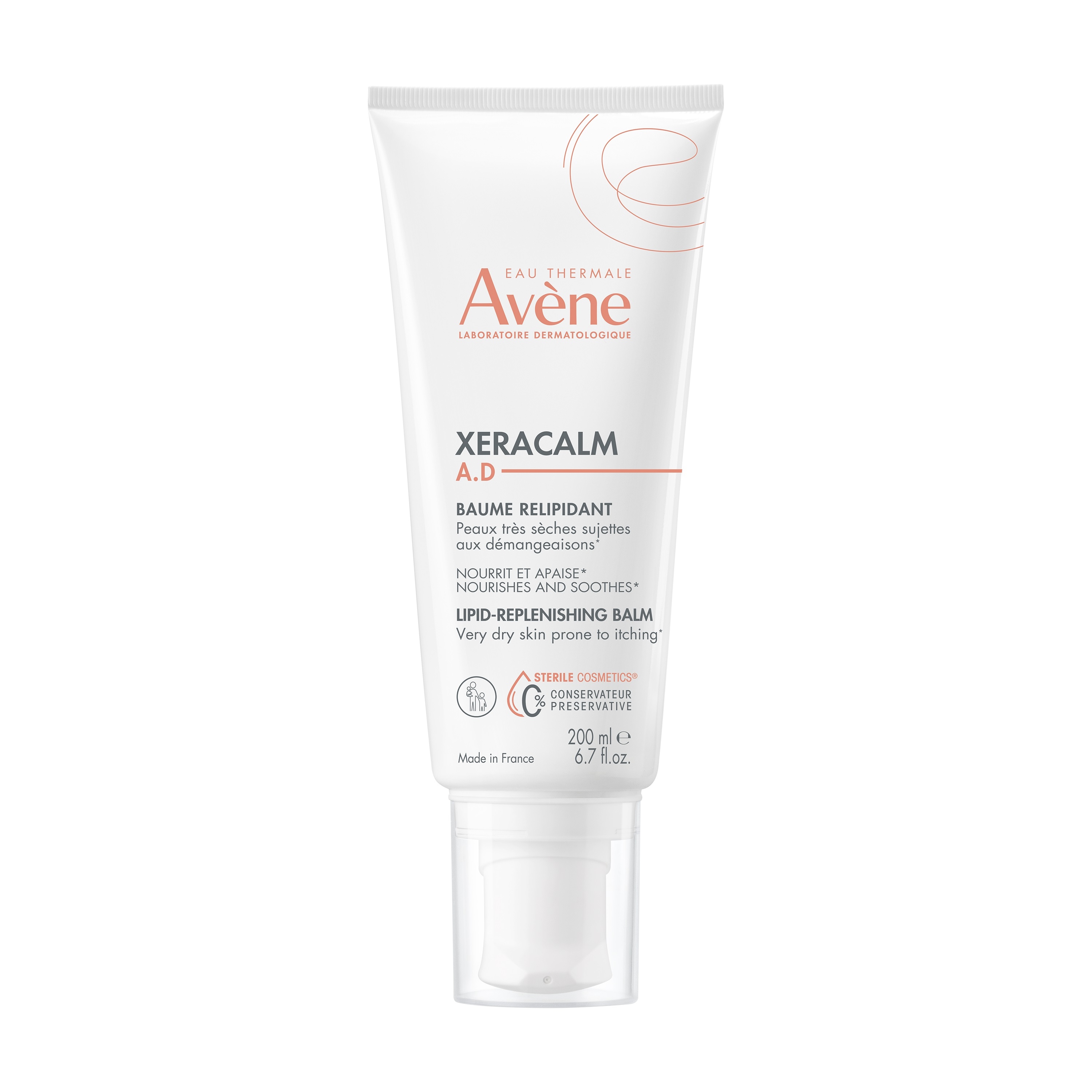AVENE Xeracalm A.D. lipīdus atjaunojošs mīkstinošs balzams ķermenim, 200 ml - Produkta attēls 