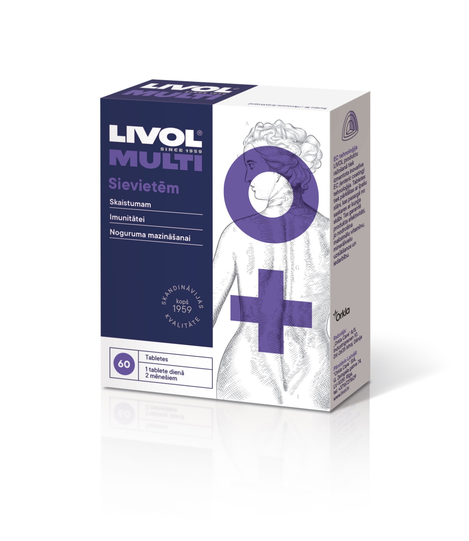 LIVOL Multi Sievietēm tabletes, 60 gab. - Produkta attēls 