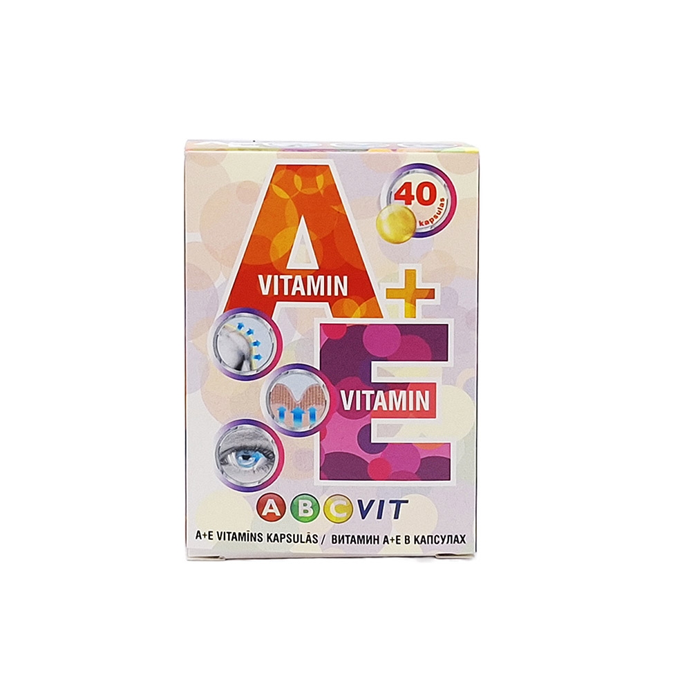 A+E vitamin ABCvit kapsulas, 40 gab - Produkta attēls 