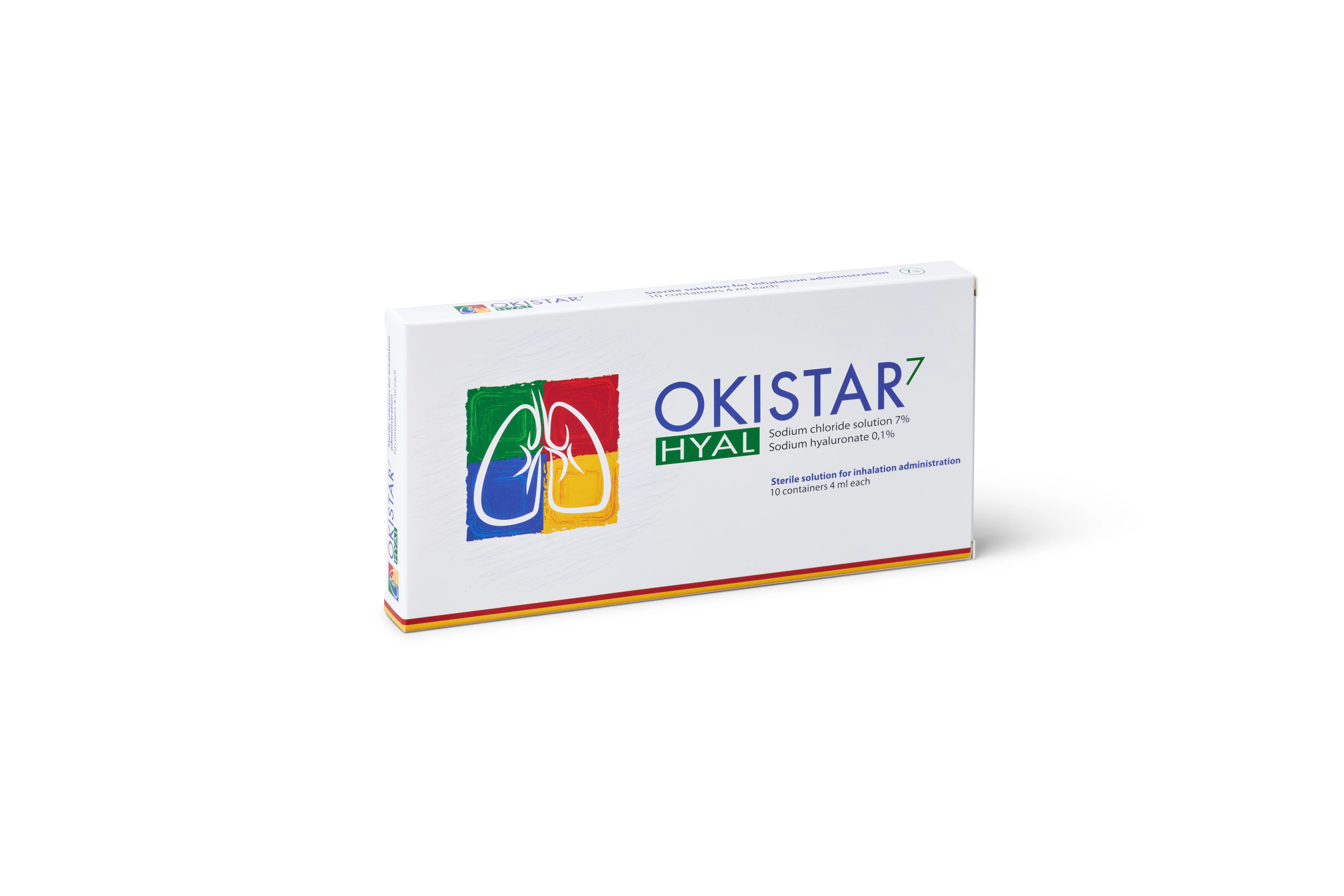 OKISTAR Hyal 7% Sterils šķīdums inhalācijām, 10*4 ml - Produkta attēls 