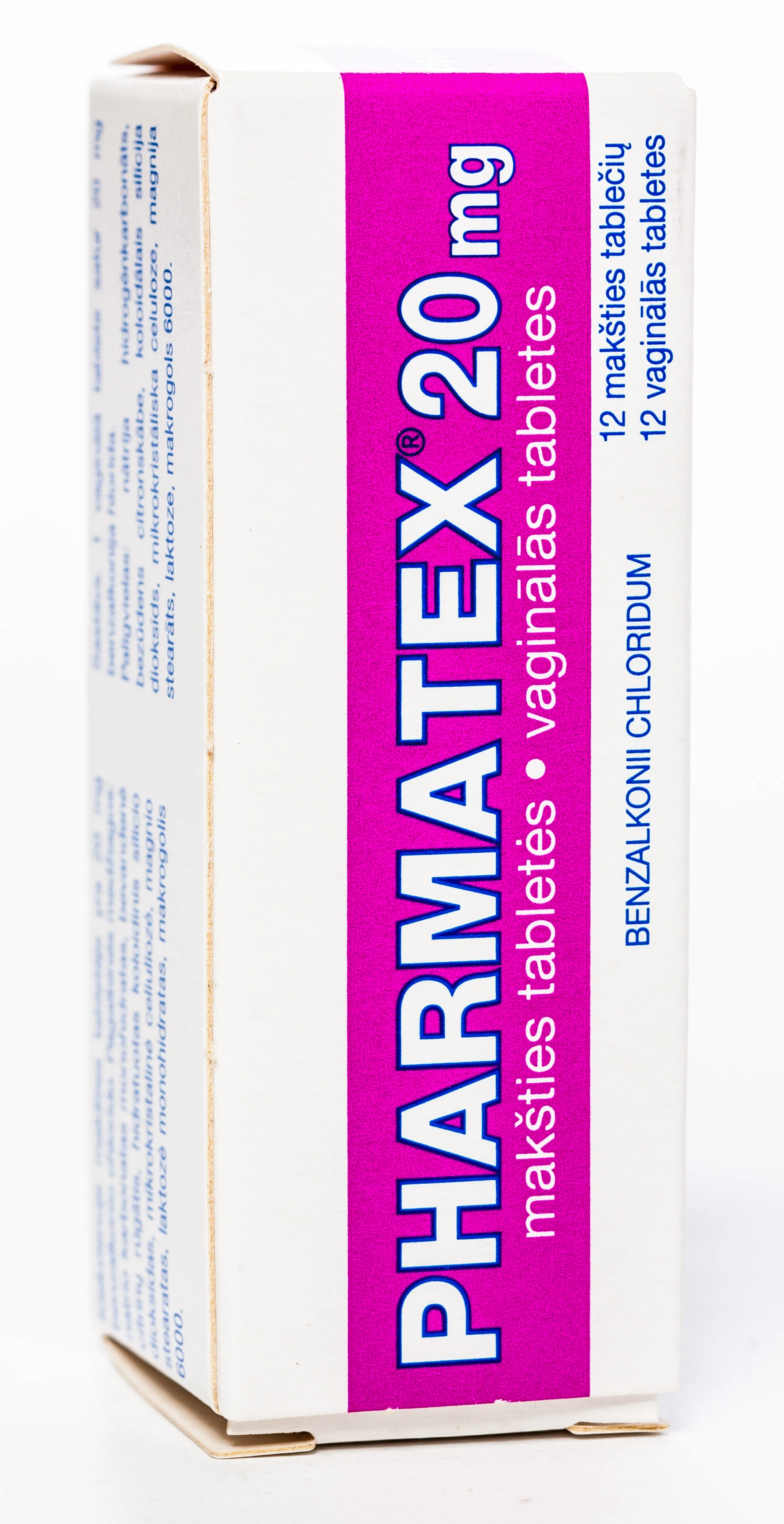 PHARMATEX VAG TBL 20MG N12 - Produkta attēls 