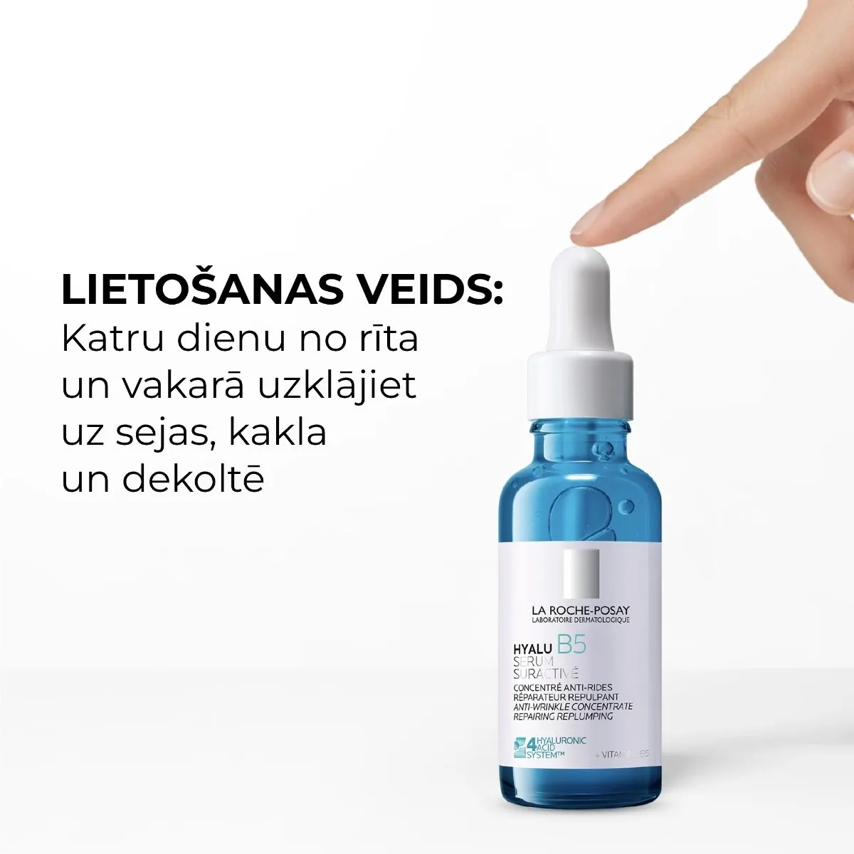 LA ROCHE-POSAY Hyalu B5 serums sejas ādai, 30 ml - Produkta attēls 3
