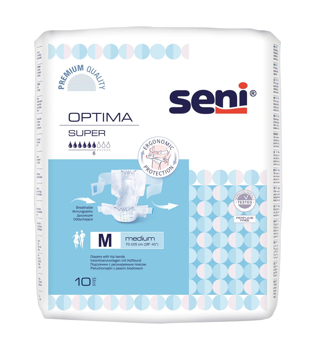 SENI OPTIMA SUPER jostbikses pieaugušajiem, M izmērs, 10 gab. - Produkta attēls 