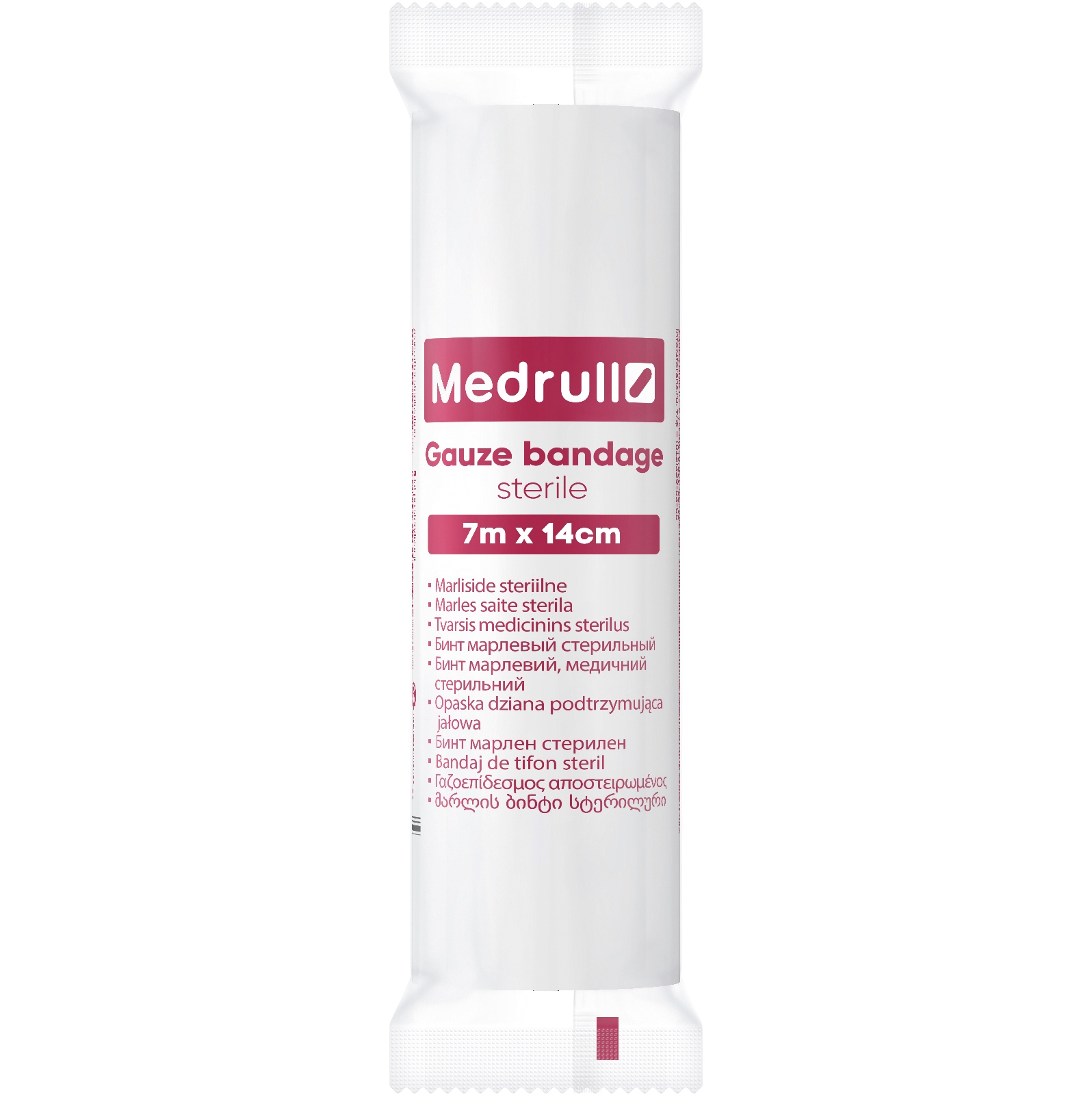 MEDRULL Saite marles sterila, 7 m x 14 cm - Produkta attēls 
