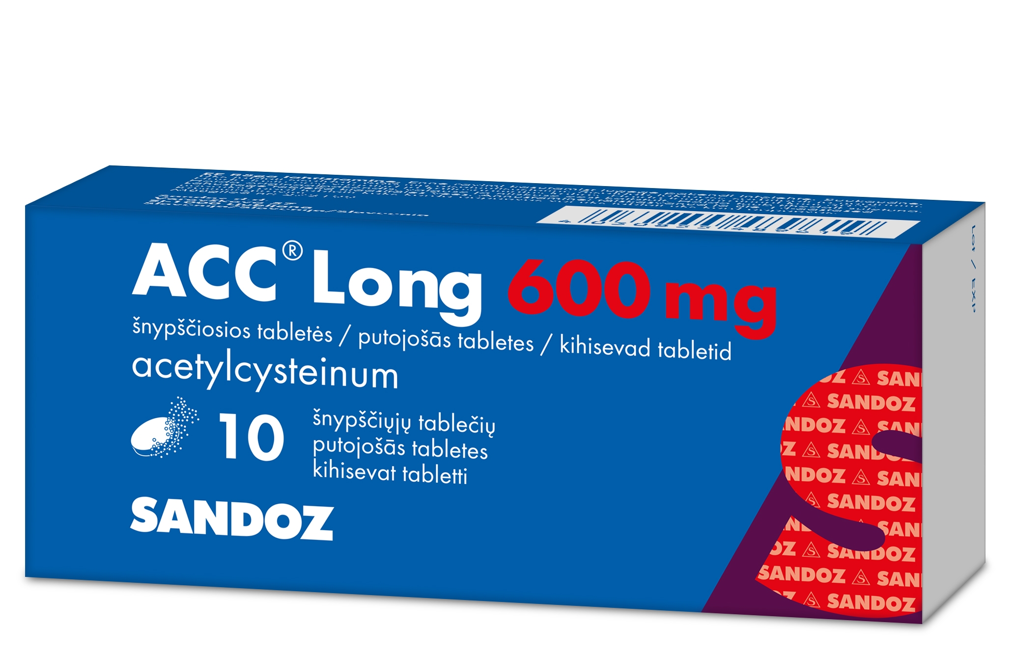 ACC 600mg putojošās tabletes, 10 gab. - Produkta attēls 