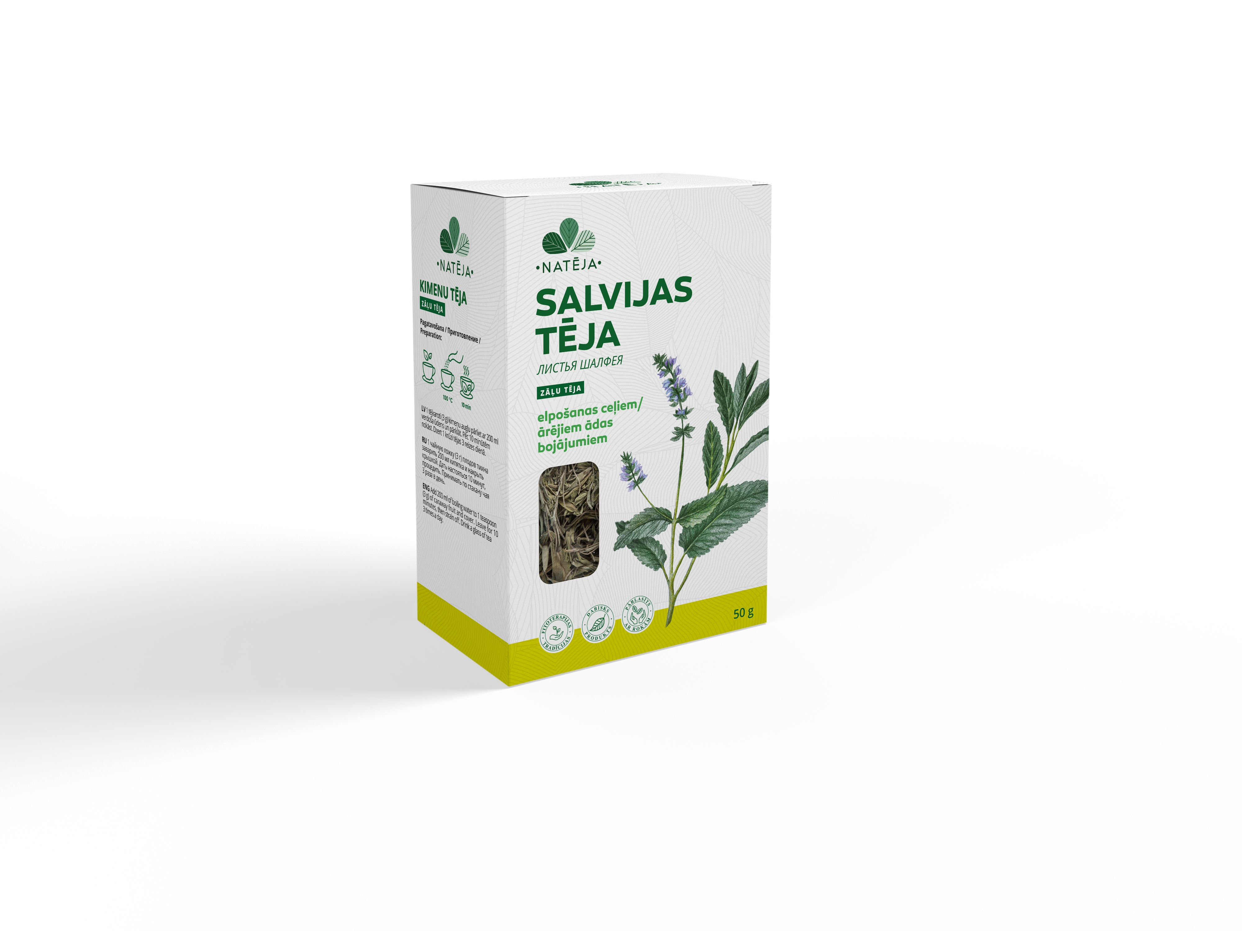 NATĒJA Salvijas lapu tēja, 50g - Produkta attēls 
