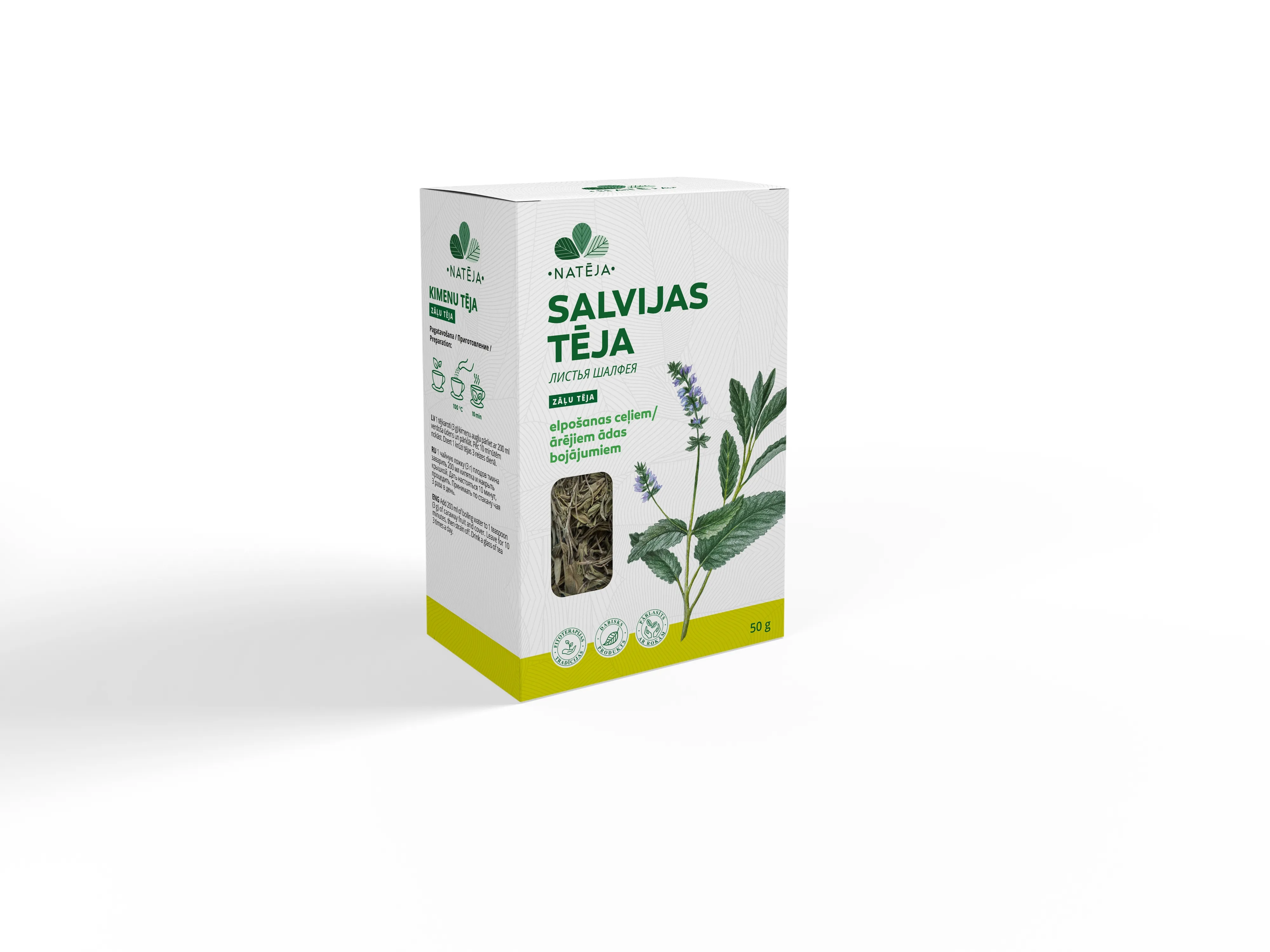 NATĒJA Salvijas lapu tēja, 50g - Produkta attēls 