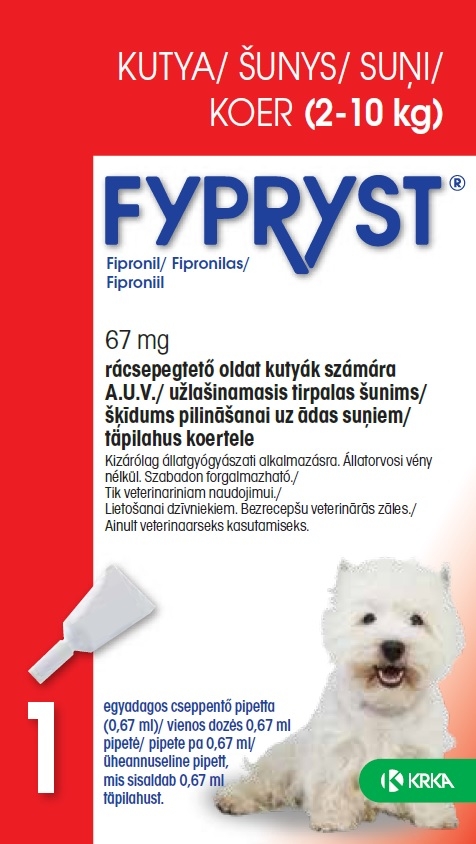 FYPRYST  67MG ŠĶĪD SUŅIEM (2-10KG) N1 - Produkta attēls 