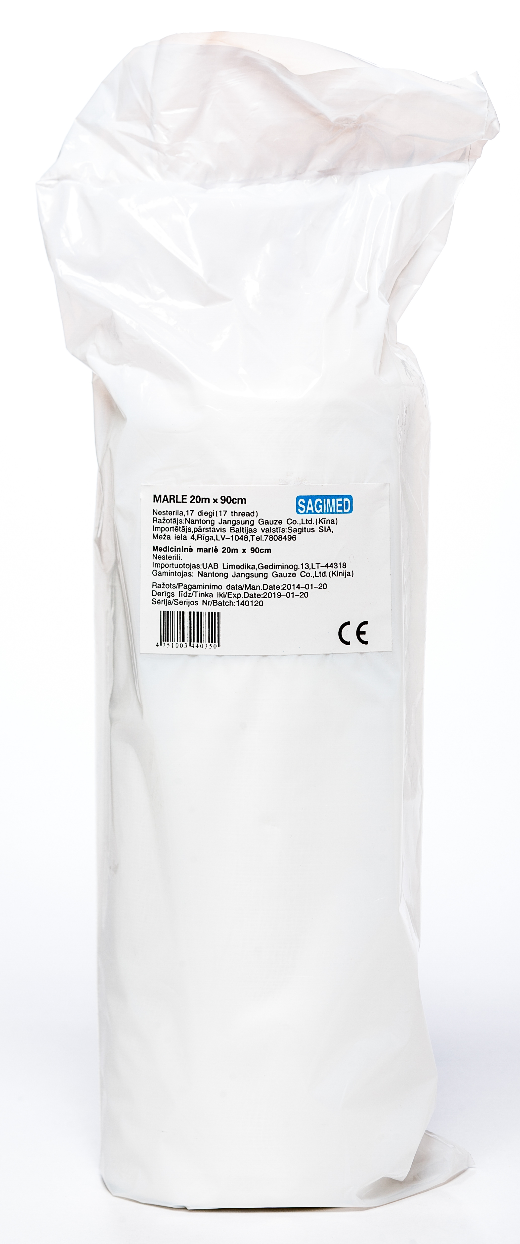 MARLE MEDICĪNISKĀ (17 DIEGI) 20Mx90CM (SAGIMED) - Produkta attēls 
