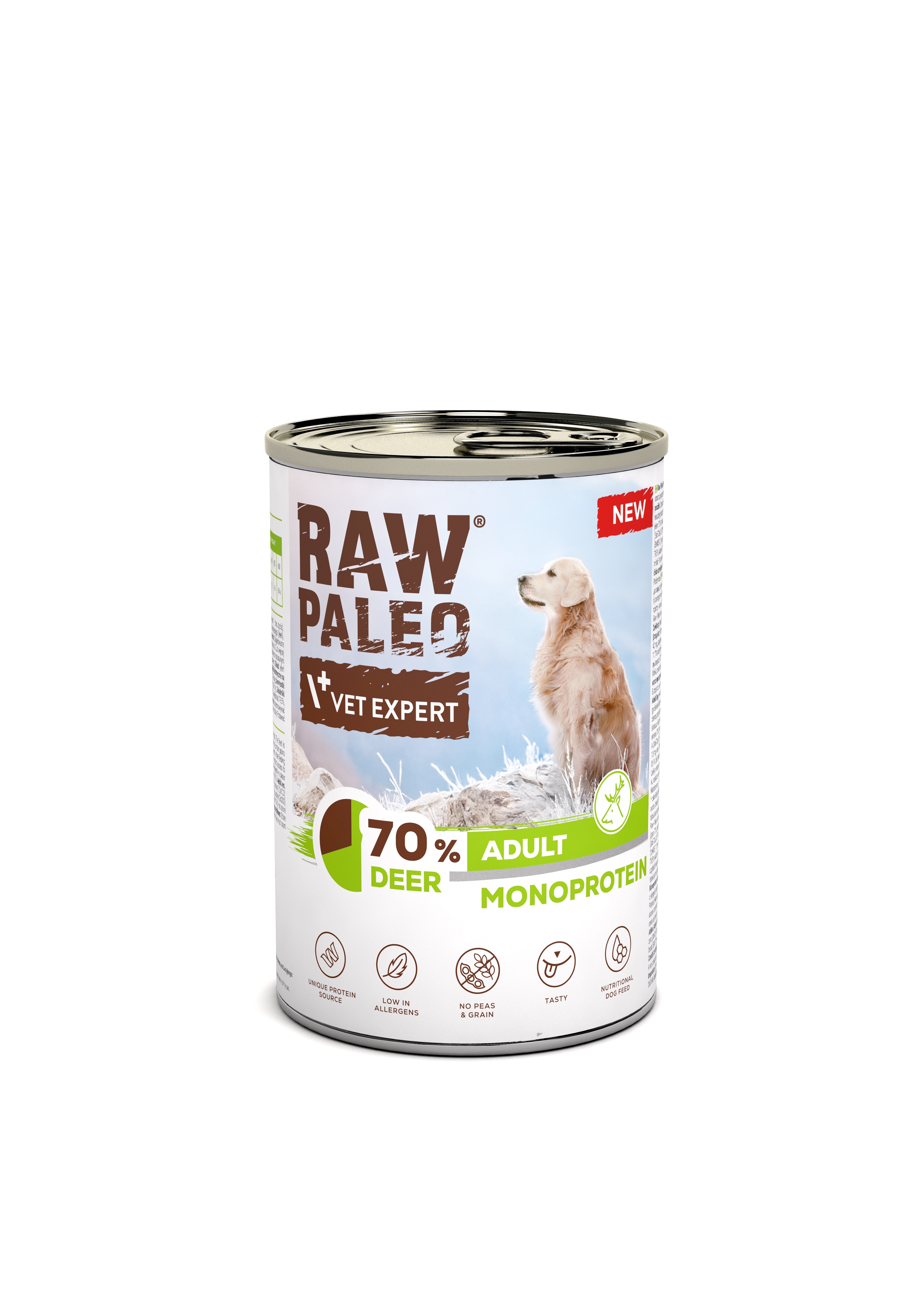 RAW PALEO SUŅU KONS BRIEDIS 400G - Produkta attēls 